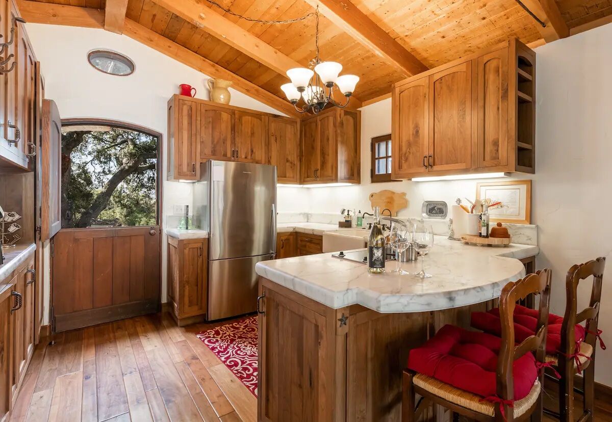 Solvang Airbnbs Stone Cottage Kitchen 