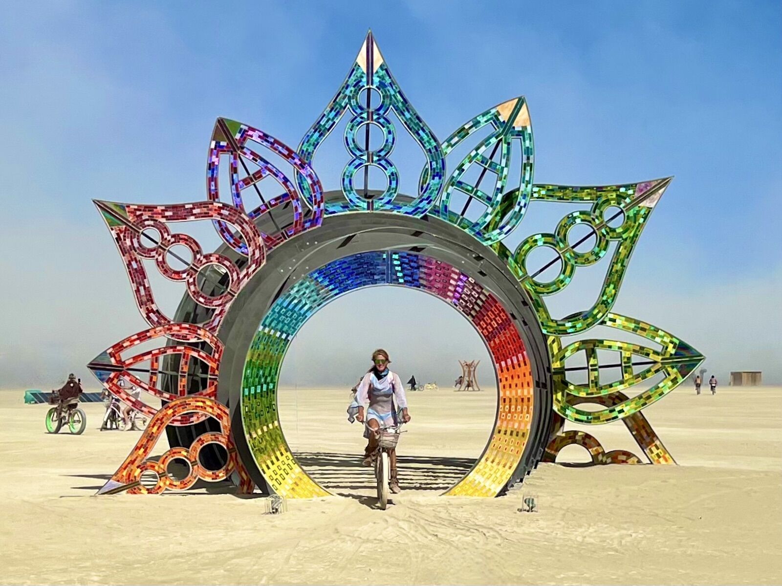 Art from Burning man 2022: Petaled Portal by David Oliver