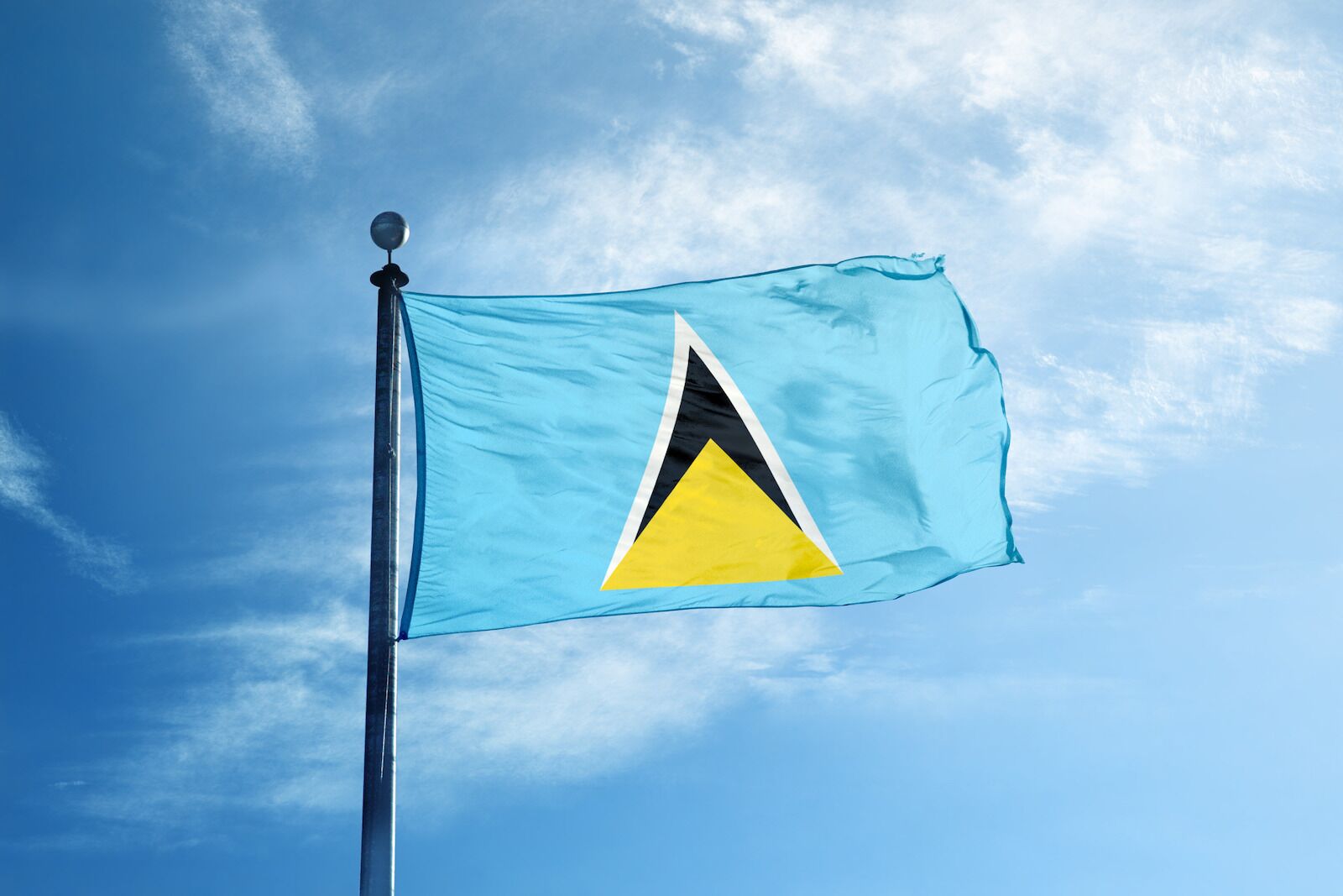 Caribbean flags: Saint Lucia