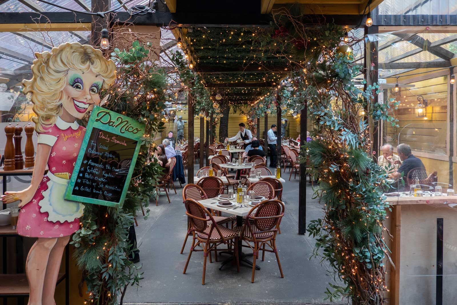 Da Nico Garden Seating Area Little Italy NYC 