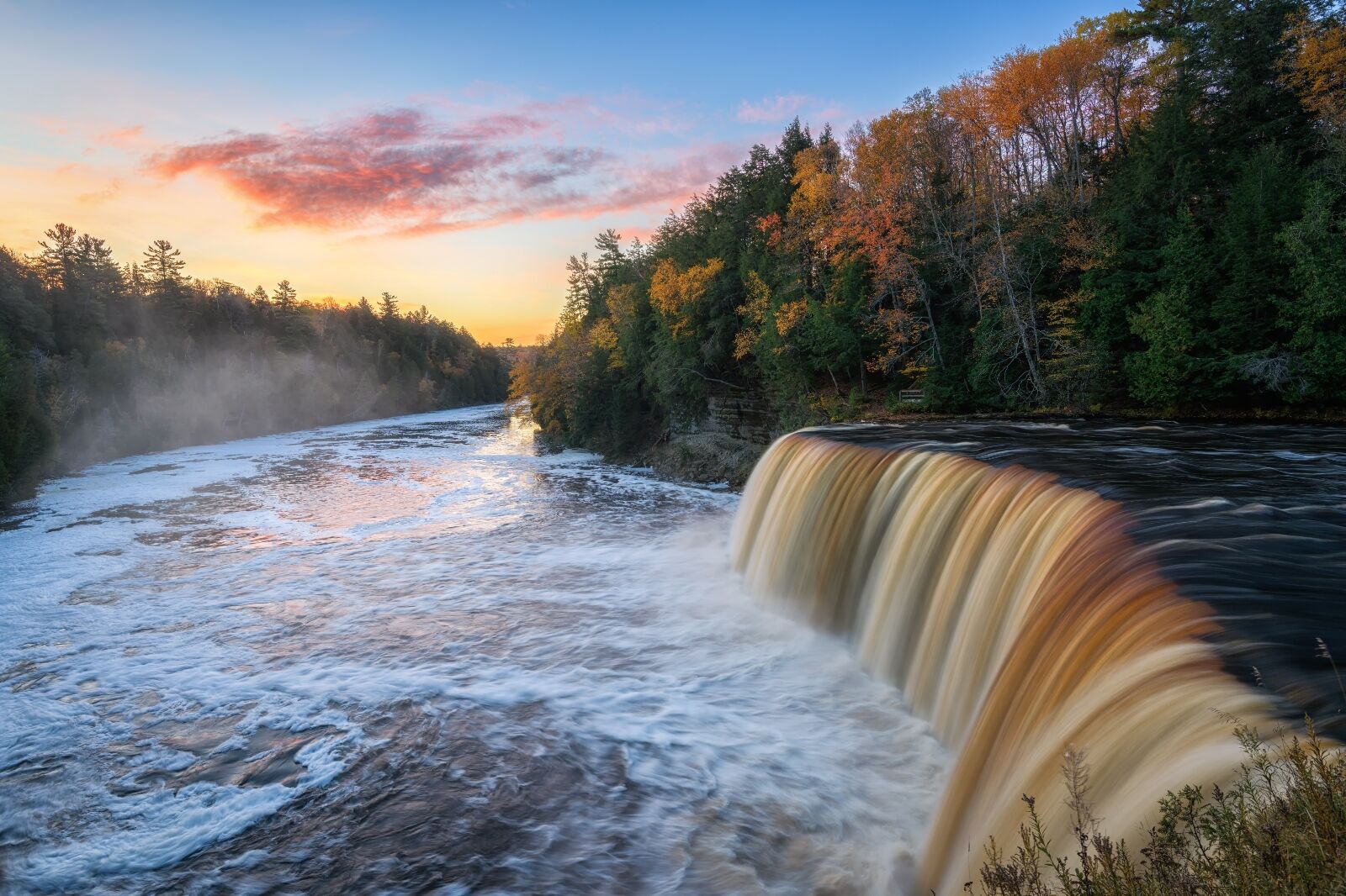 Tahquamenon Falls State Park one of the best fall road trips in the US 