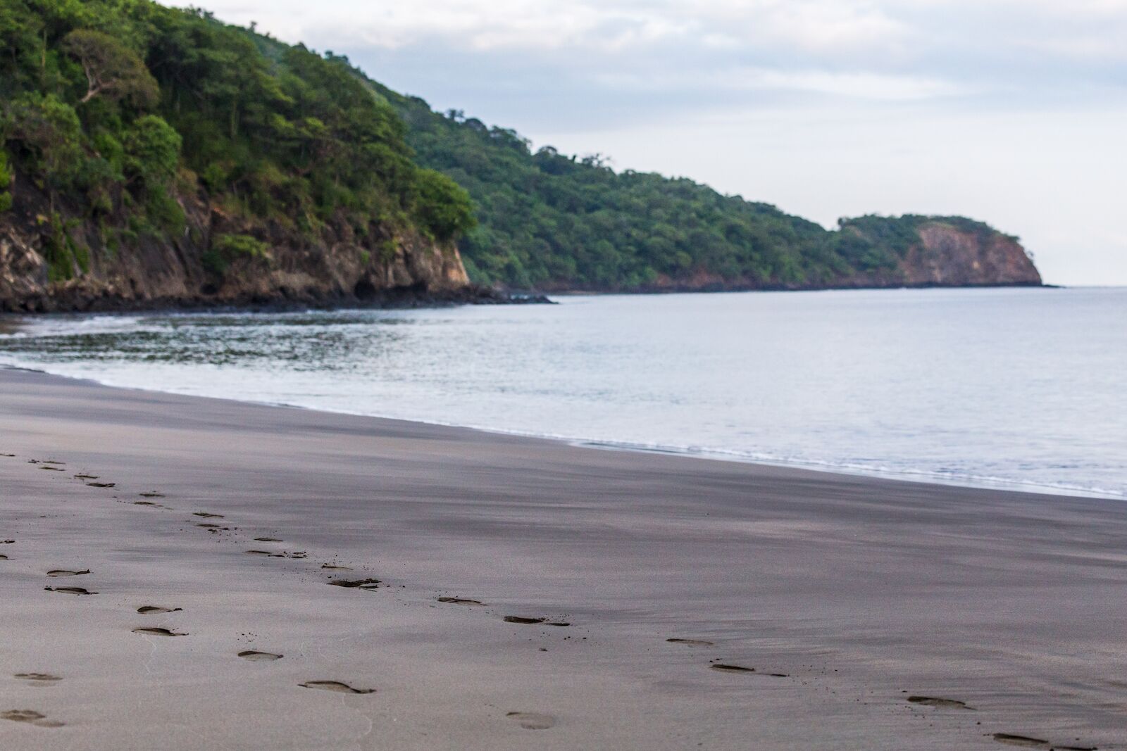 Black sand beach in Costa Rica, Playa Matapalos