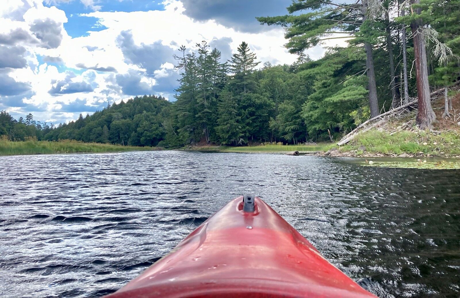 kayaking on forked lake, new york