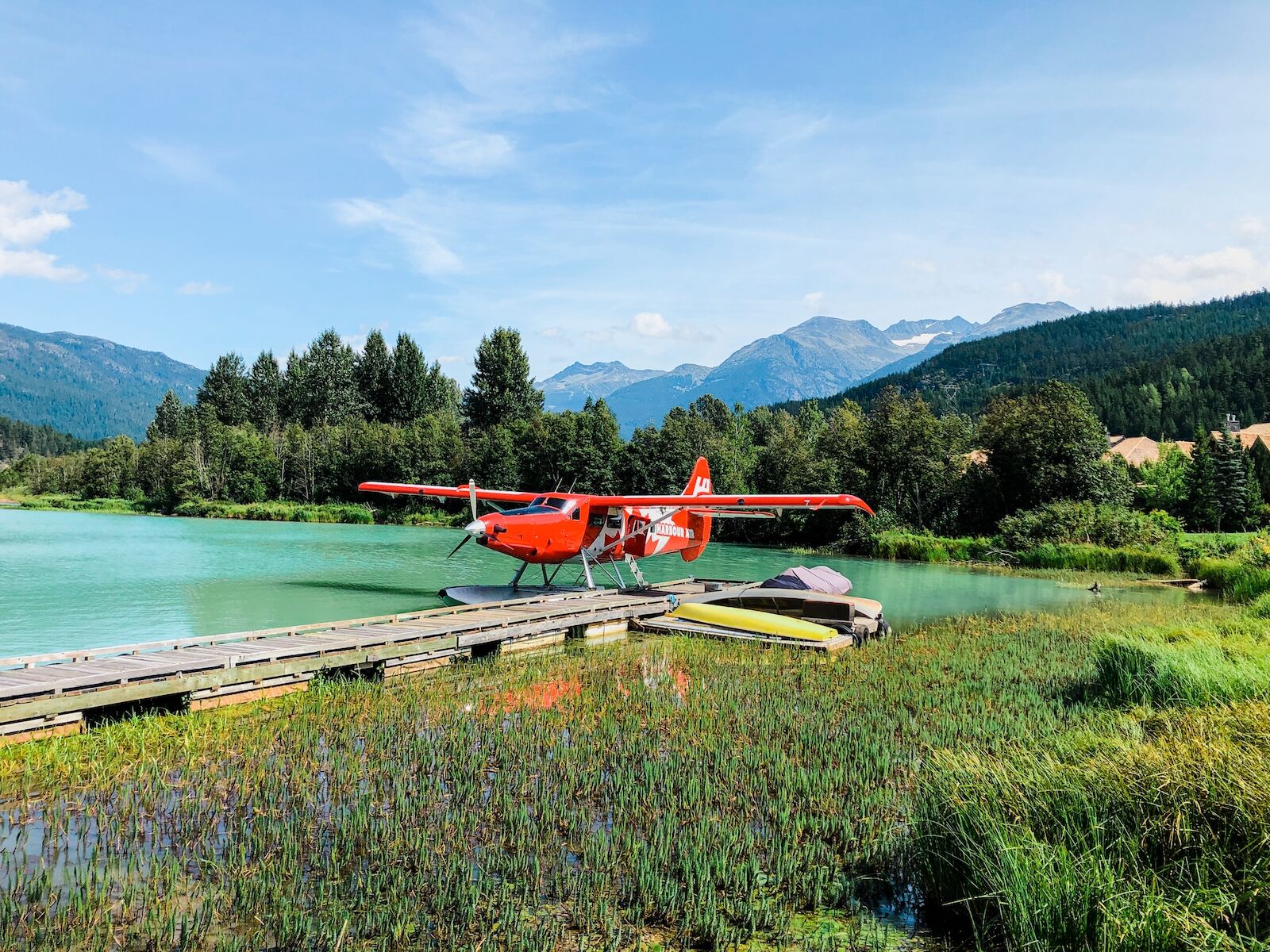 Float plane on Green Lake in Whistler, Canada