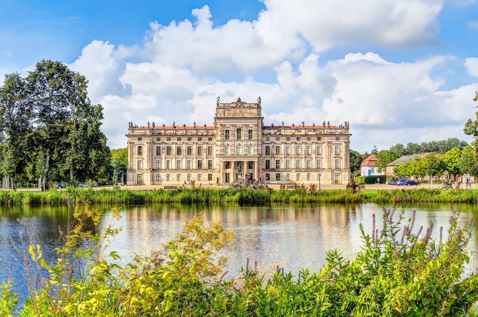 Ludwigslust Palace in Baroque architecture style in the town of Ludwigslust, Mecklenburg-West Pomerania