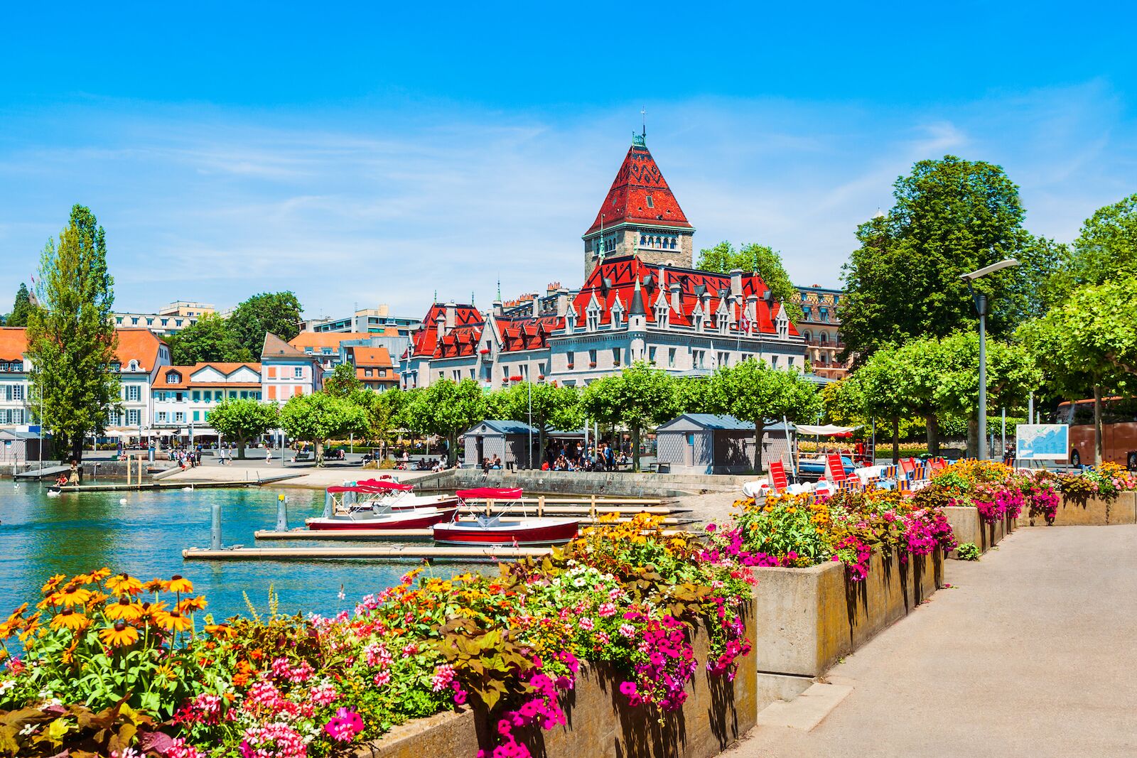 Town of Lausanne in the Vaud Canton in Switzerland