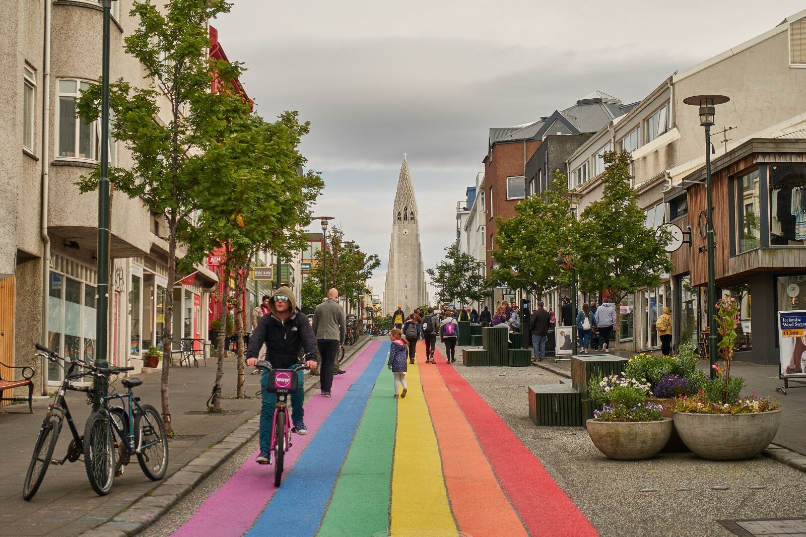 Pride flag painted in Iceland 