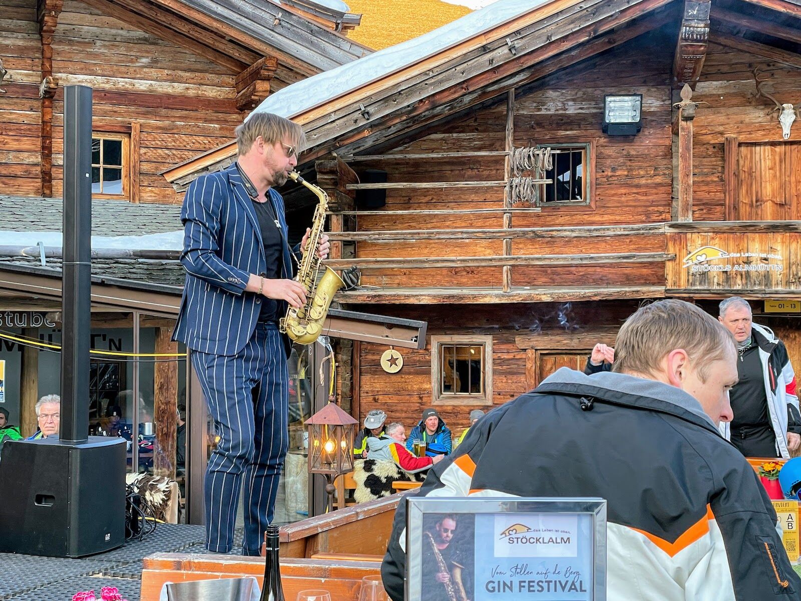 skiing in the alps - jazz sax