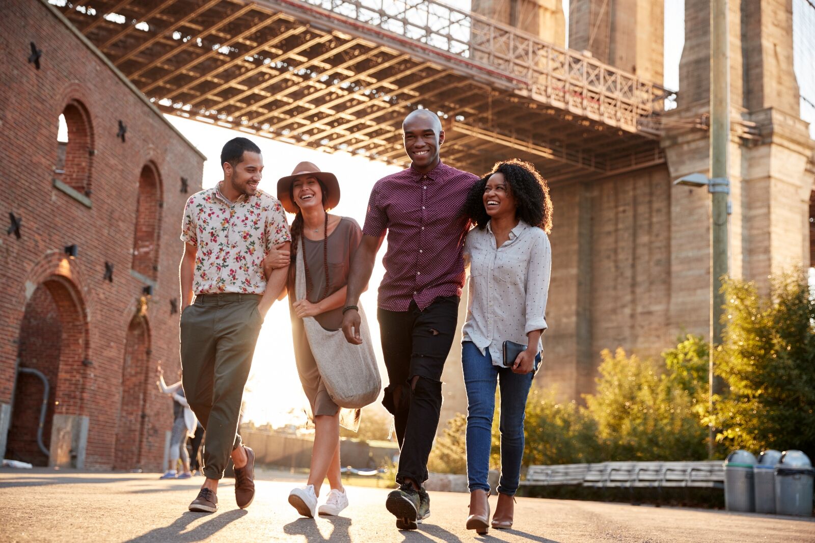 Group of people walking in New York City