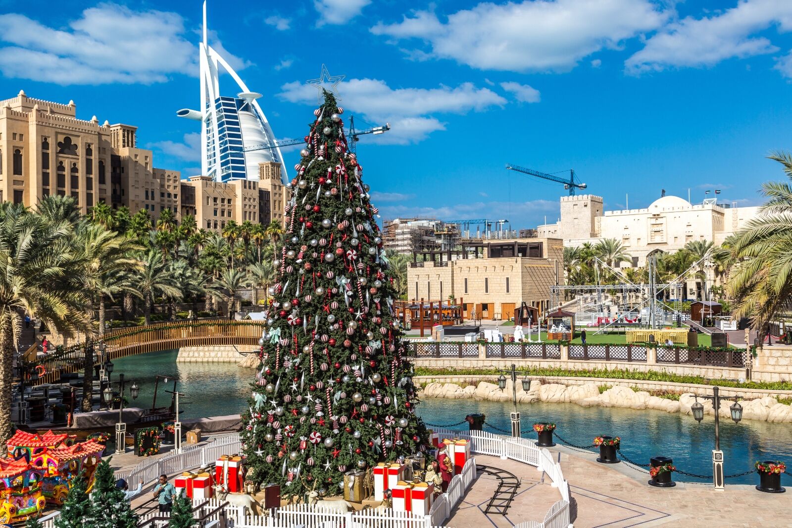 Christms tree in Dubai one of the suggestions on where to travel in December for an international vacation