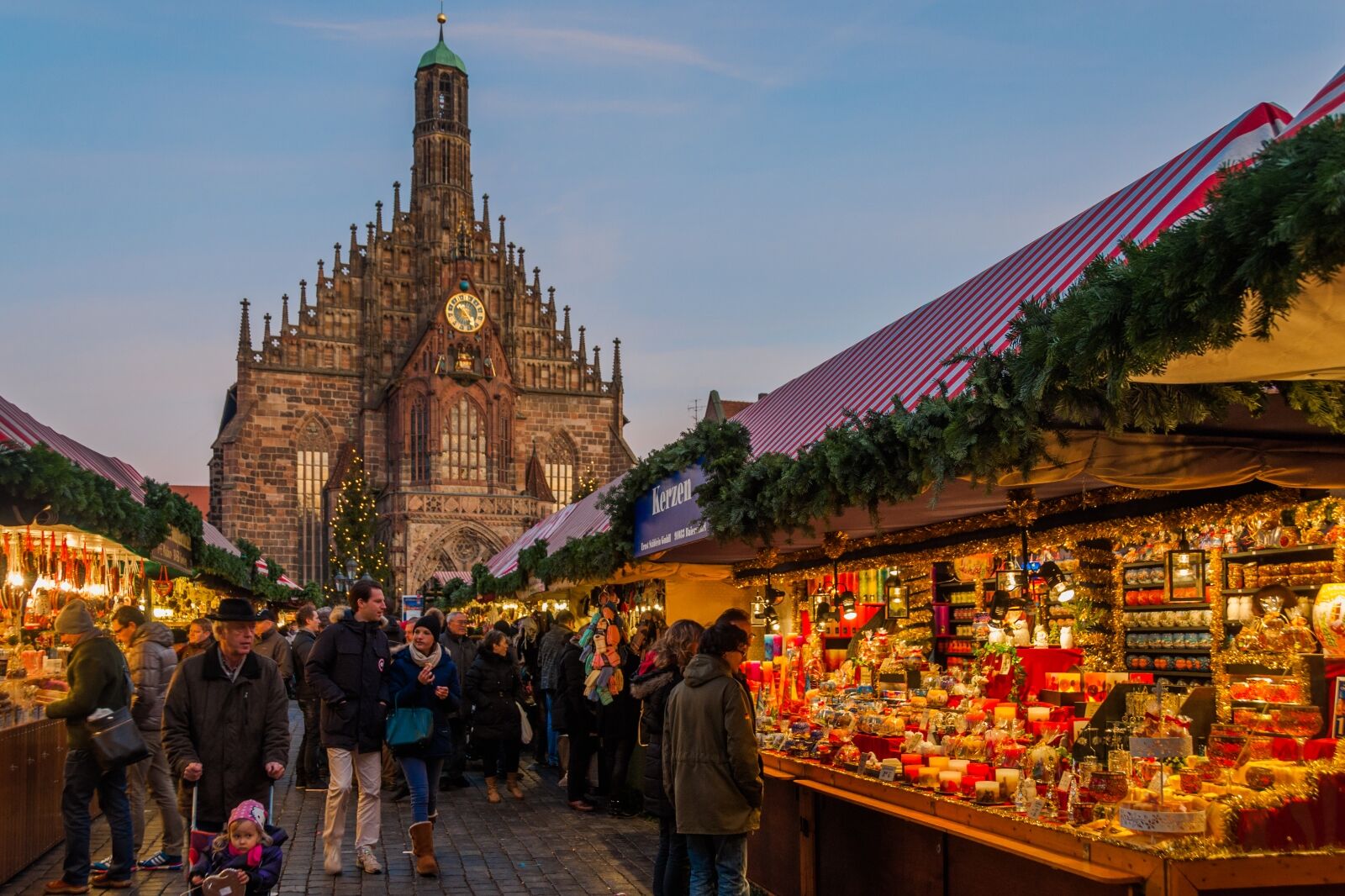 Nuremberg's Christmas Market at night one of the suggestions on where to travel in December