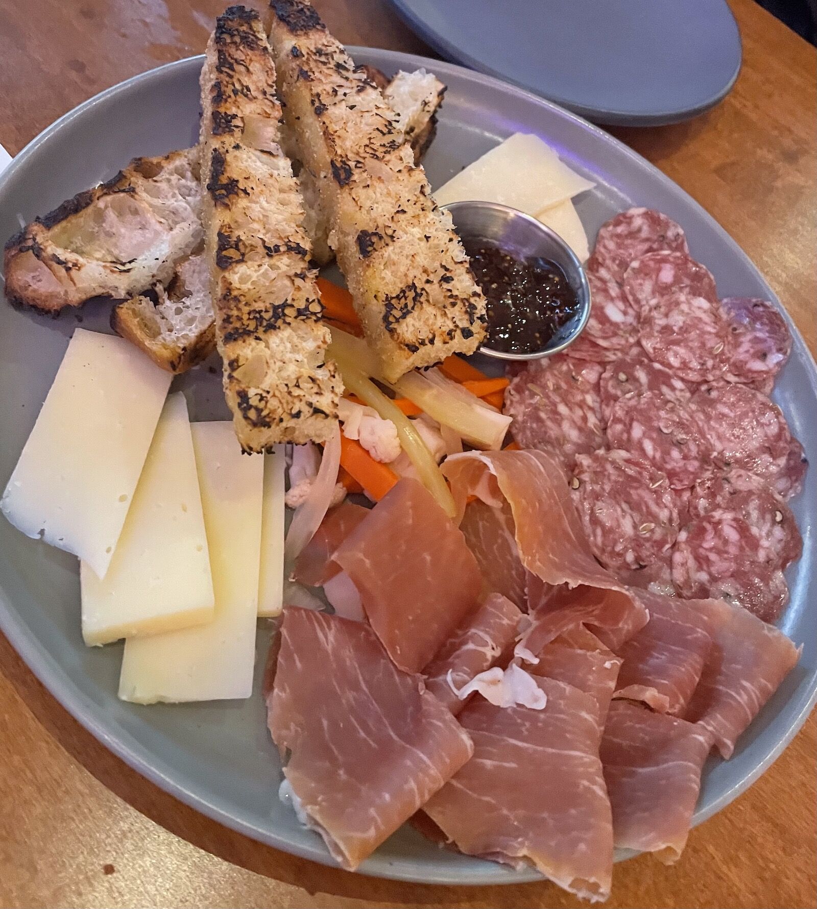 Here is a Charcuterie board from Sarto, a restaurant to eat in Providence in winter