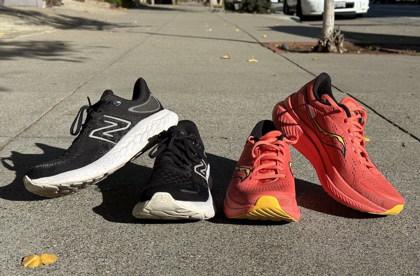 New balance vs store saucony for walking