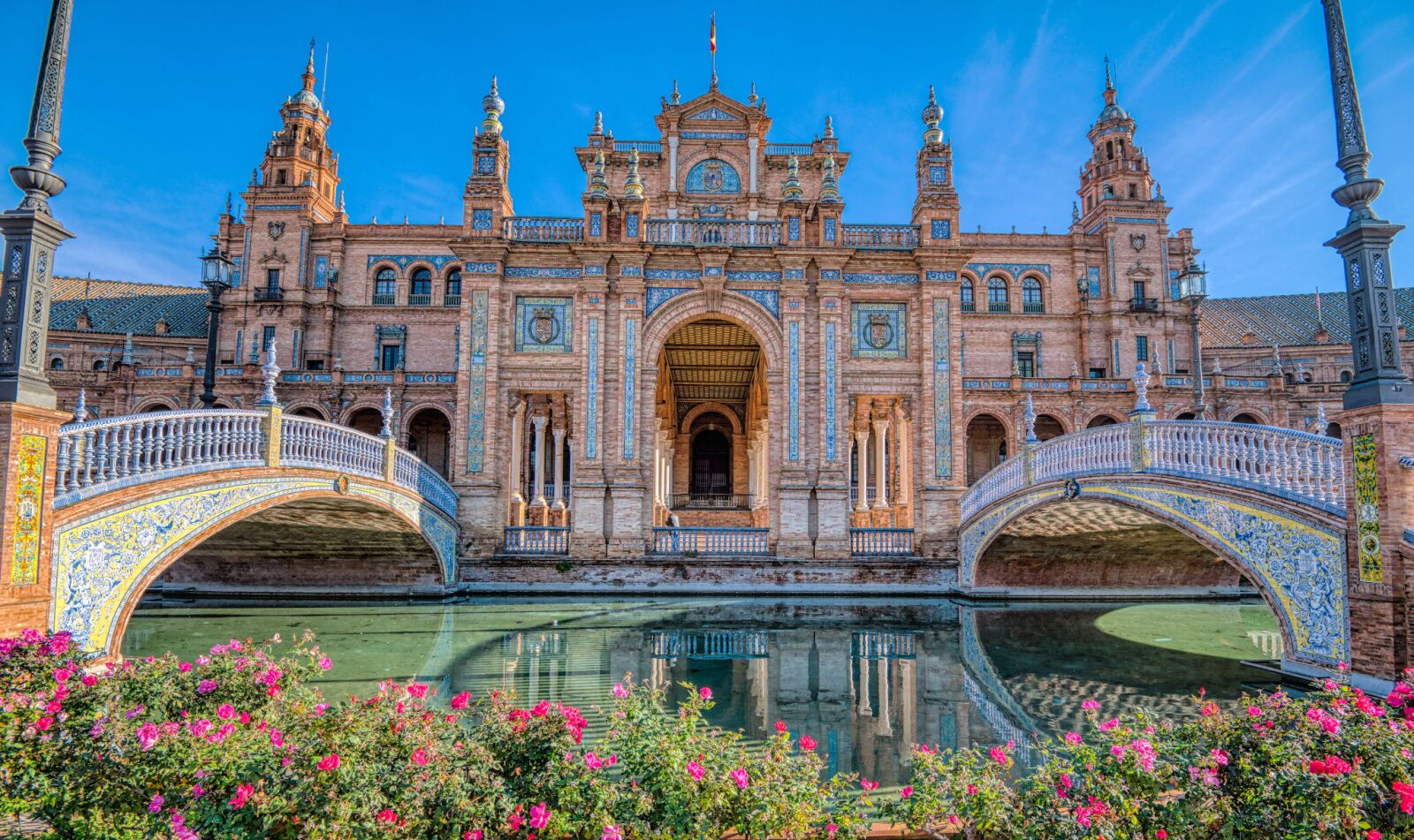 The plaza of Spain, one of the most famous sights in Seville 
