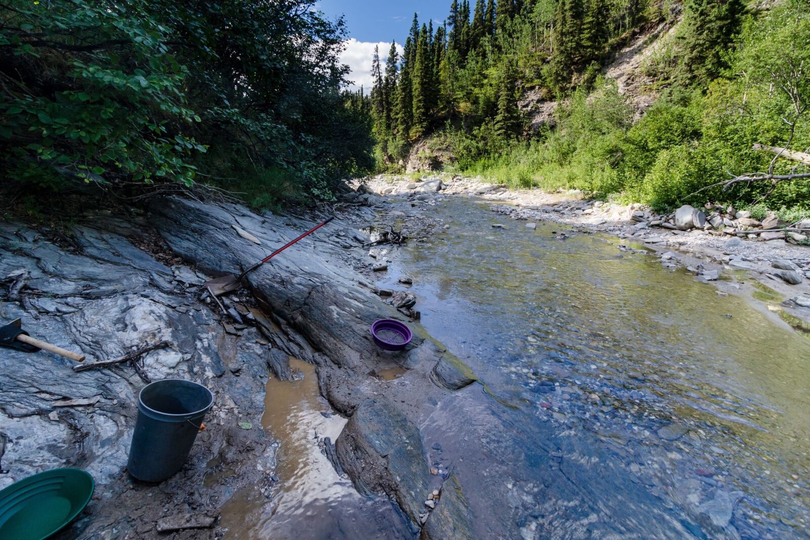 An Alaskan riverbed, ripe for gold panning 