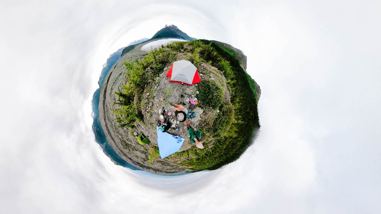 The GoPro 360 Max, from my campsite