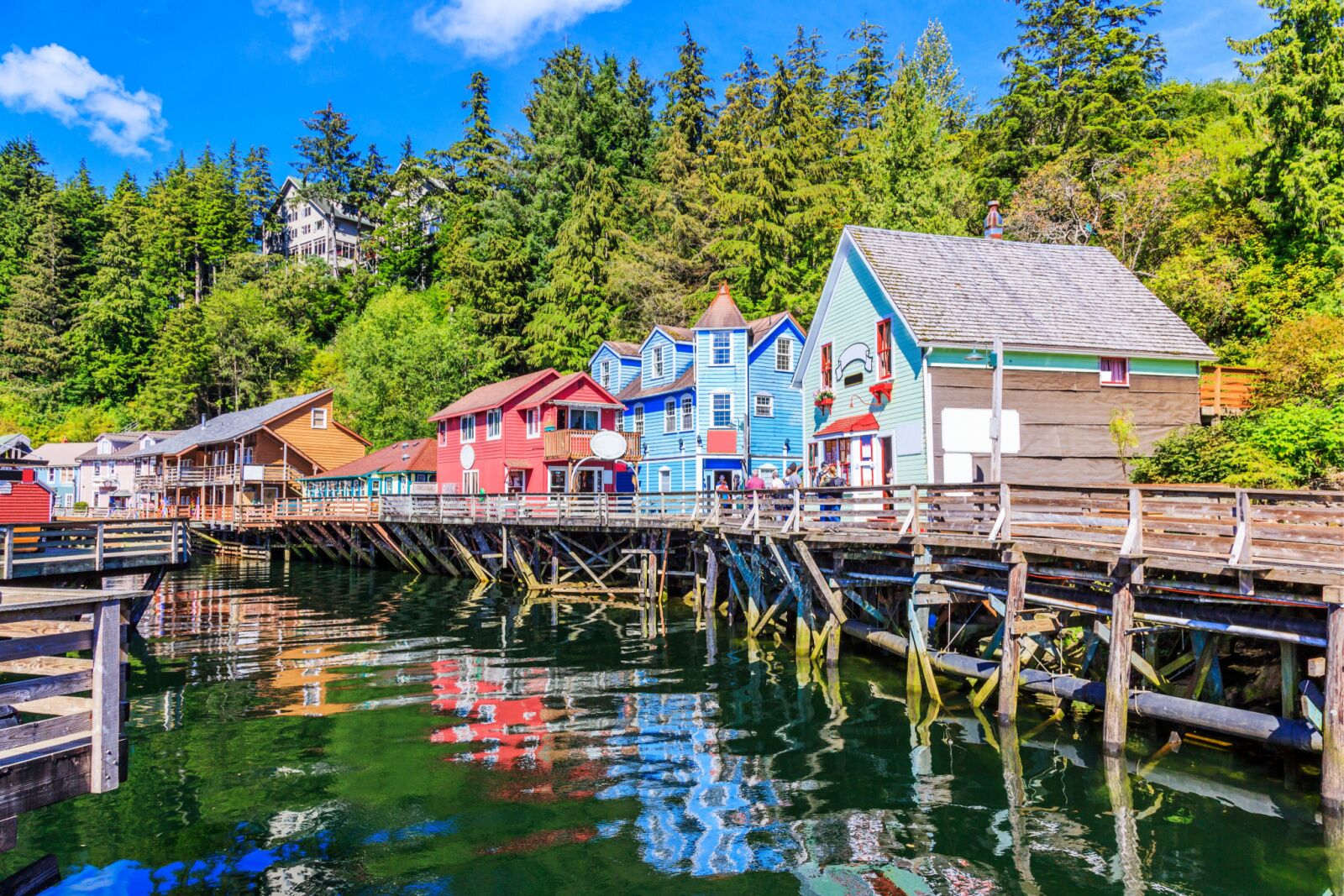 ketchikan alaska is best in the summer - colorful houses over water