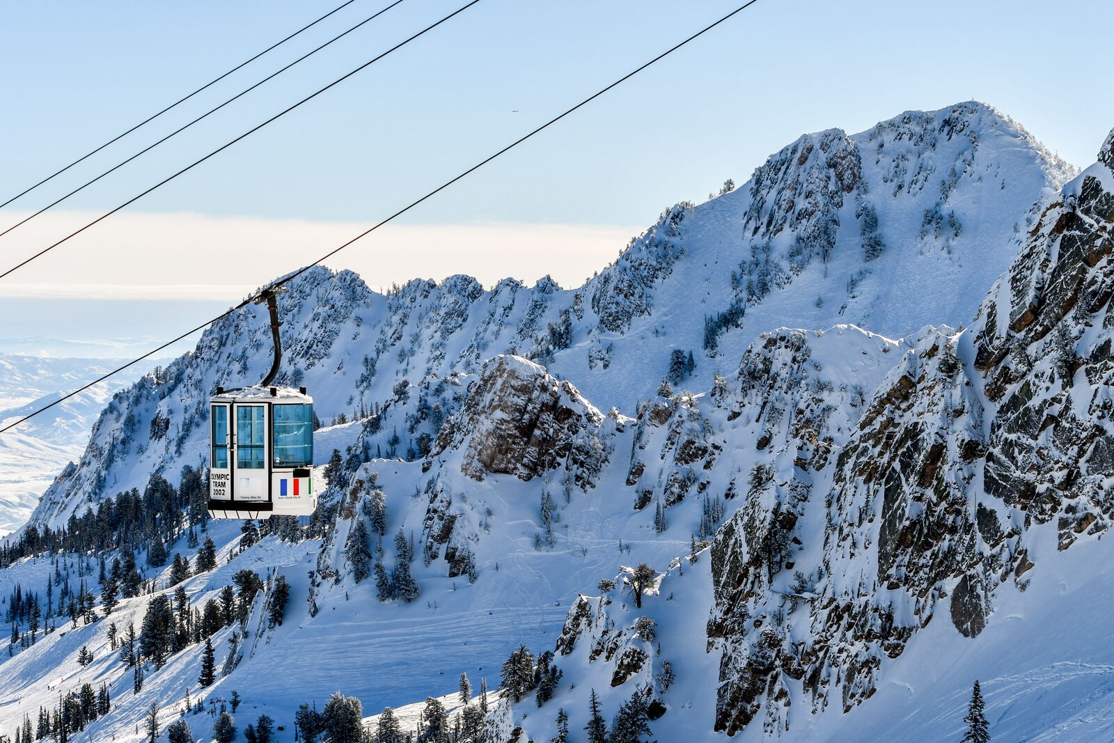 Snowbasin resort and a gondola, one of the best places for Salt Lake City skiing
