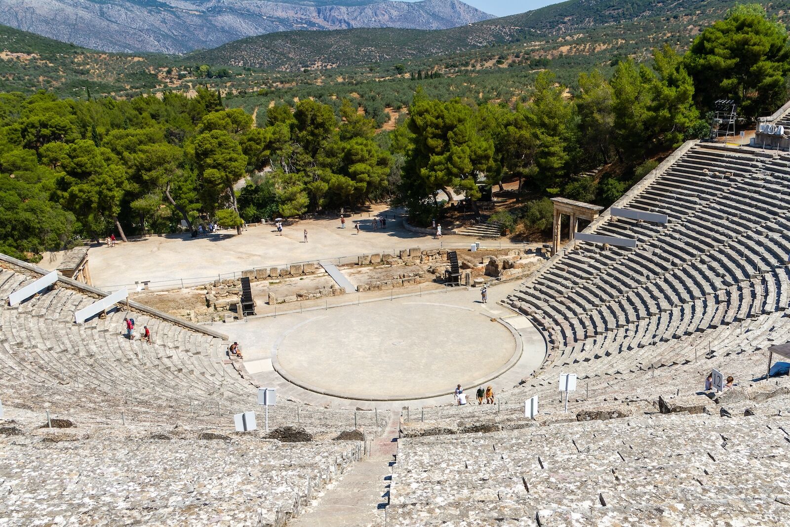 The ancient theater of Epidaurus in Greece 