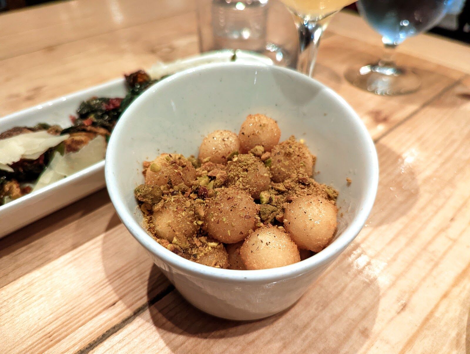 fried cheese balls from the lazy goat in greenville south carolina