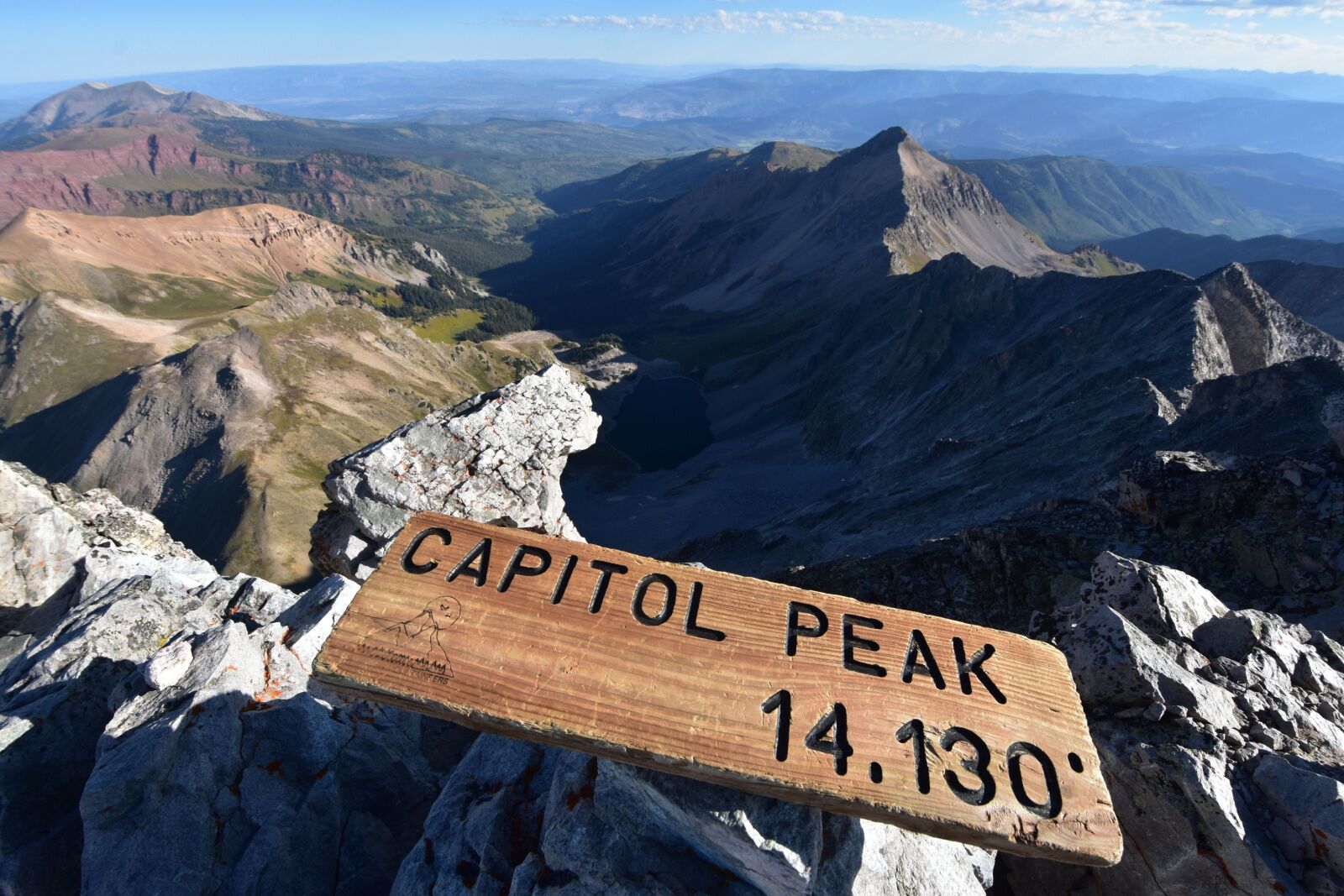 Capitol peak, colorado, elevation sign