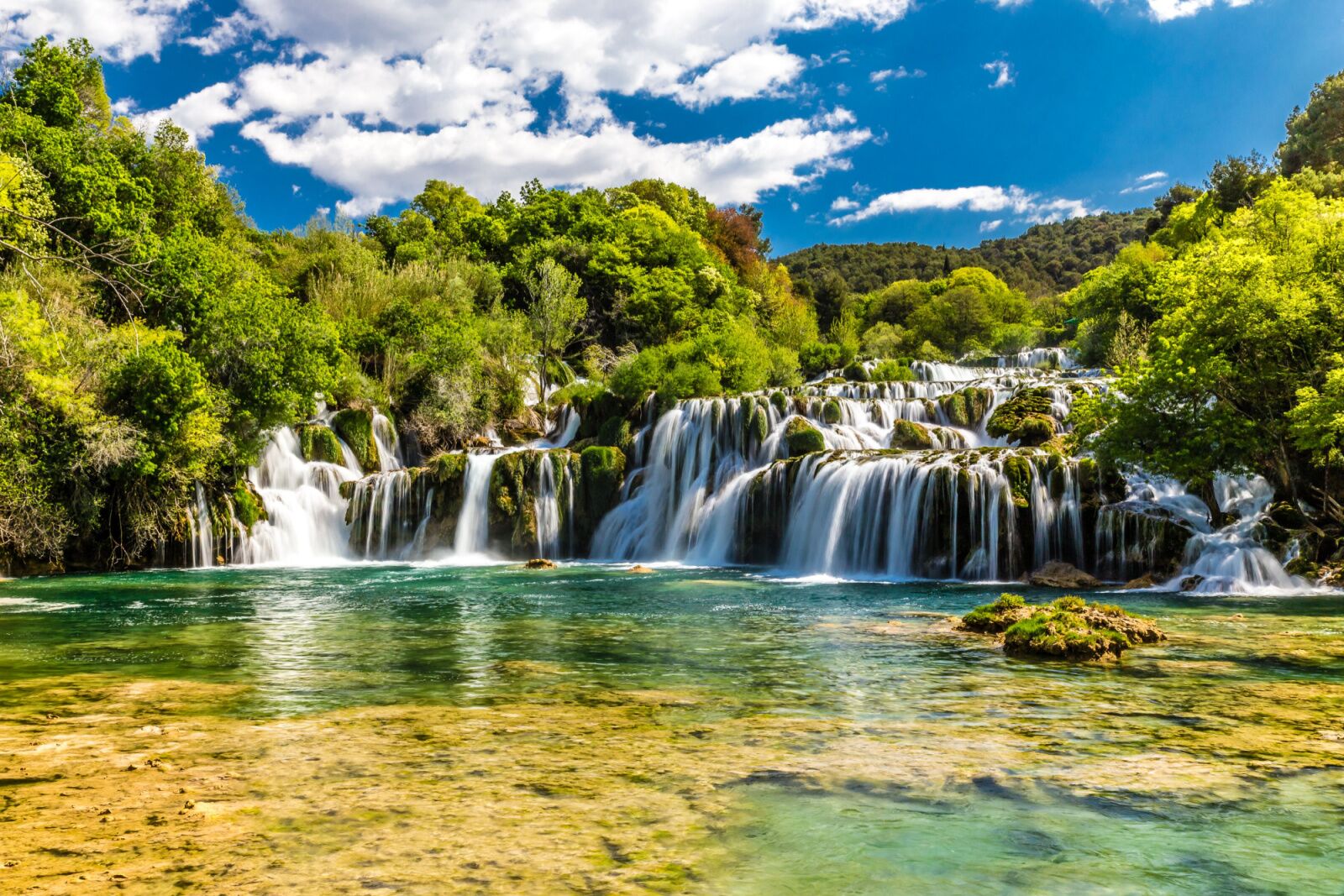 Krka waterfalls in croatia