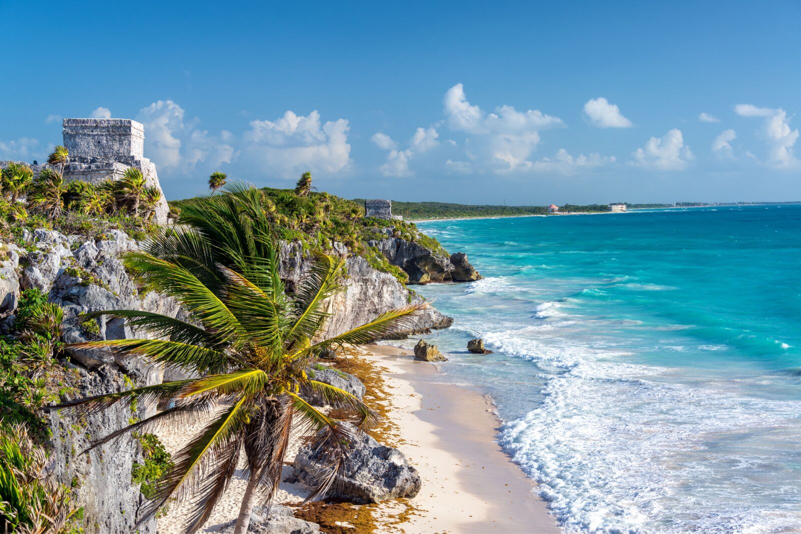 La Valise Tulum is on Tulum beach near this archeological site from the Mayans