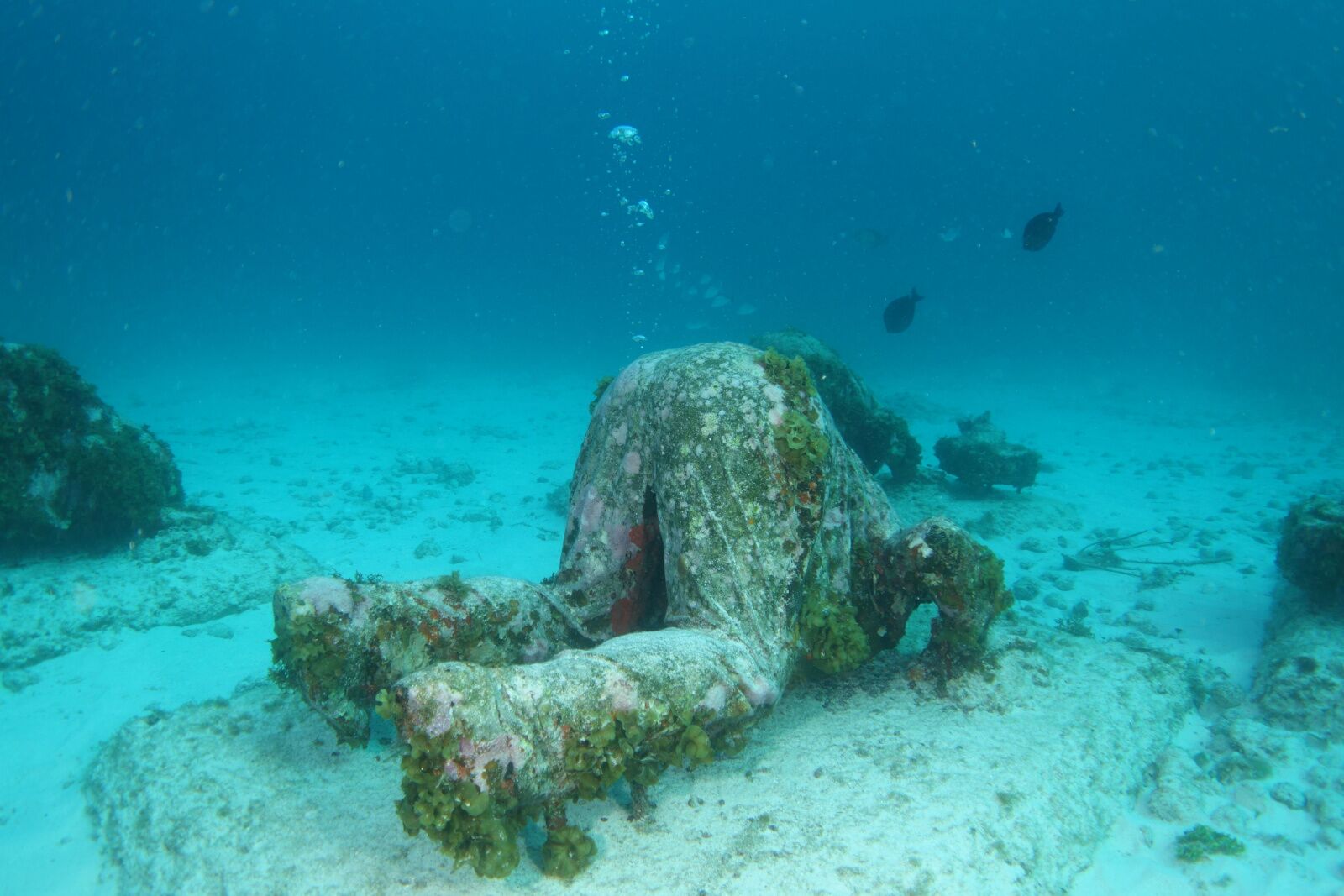 the bankers, a sculpture at the cancun underwater museum
