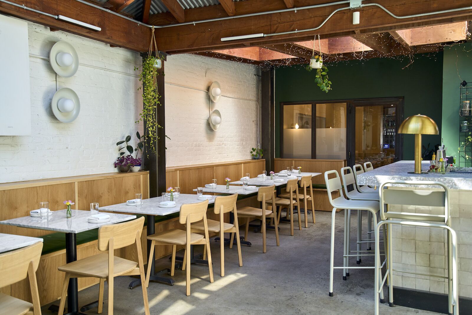 Outdoor dining area at Oxalis