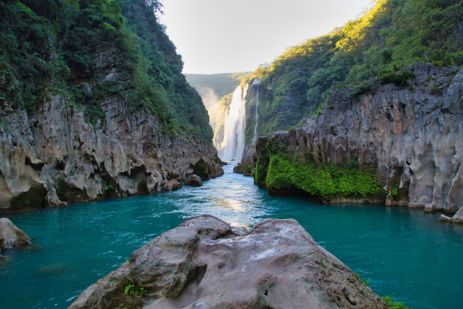 Straight shot of tamul Waterfall