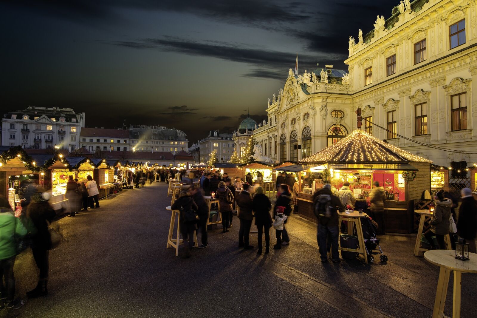 Christmas market in Vienna winter