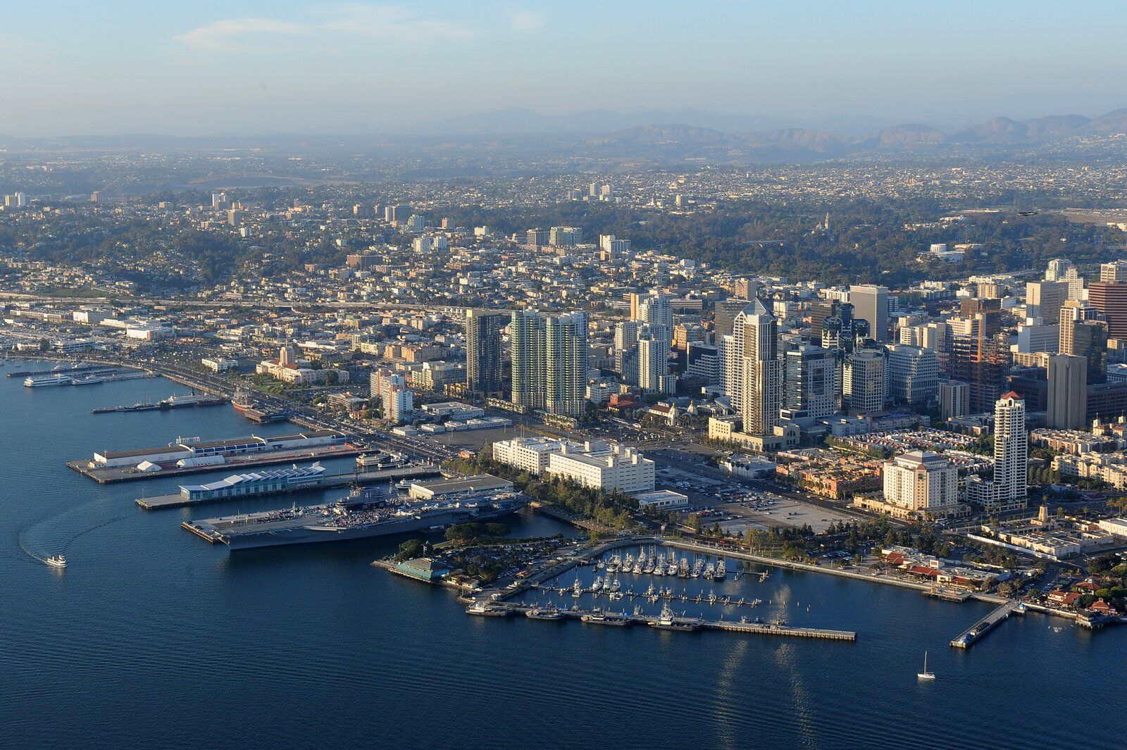 Museums in San Diego - USS Midway Museum aerial shot