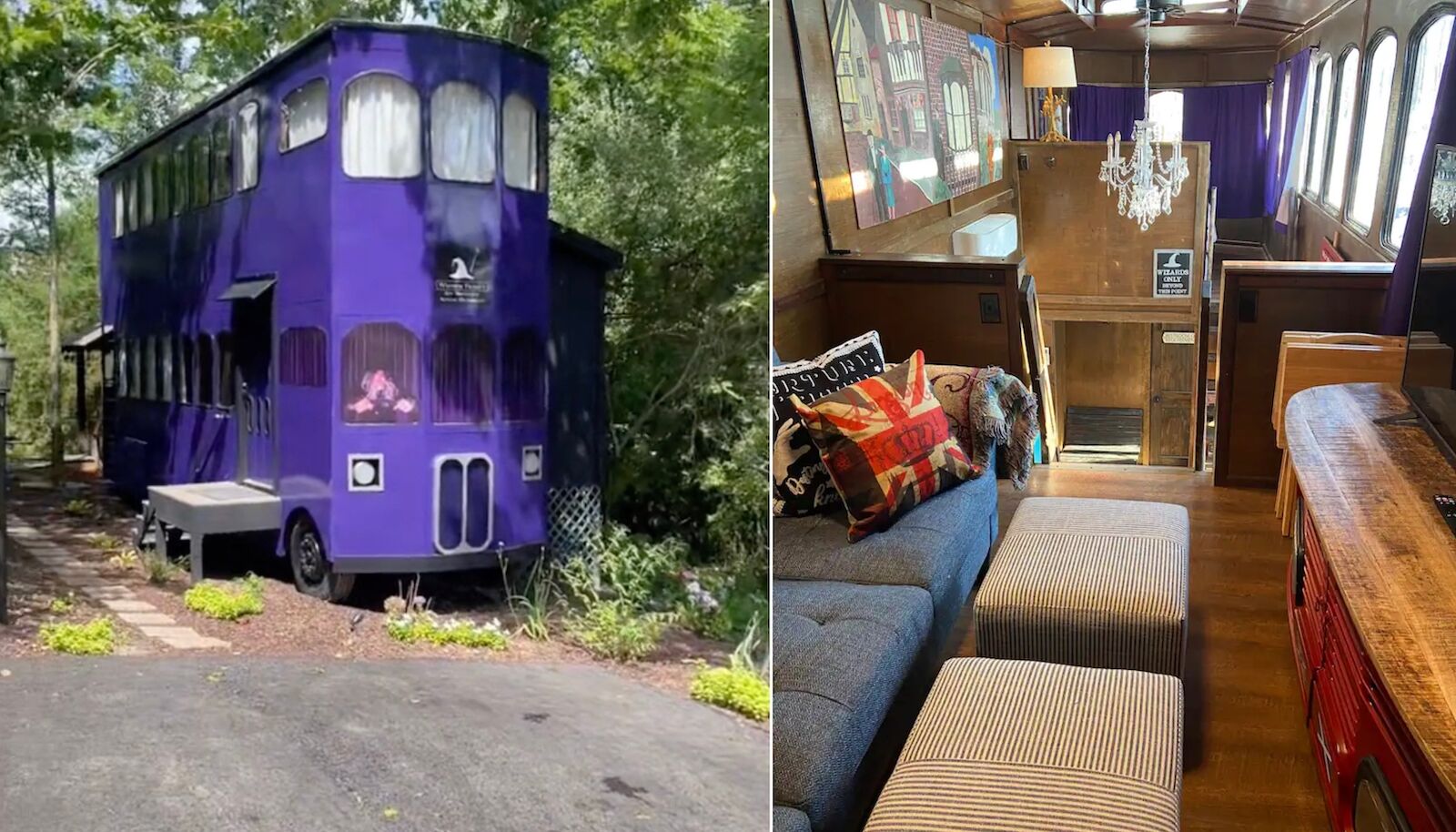 Harry Potter Airbnb Stay the Night in a Replica of the Knight Bus