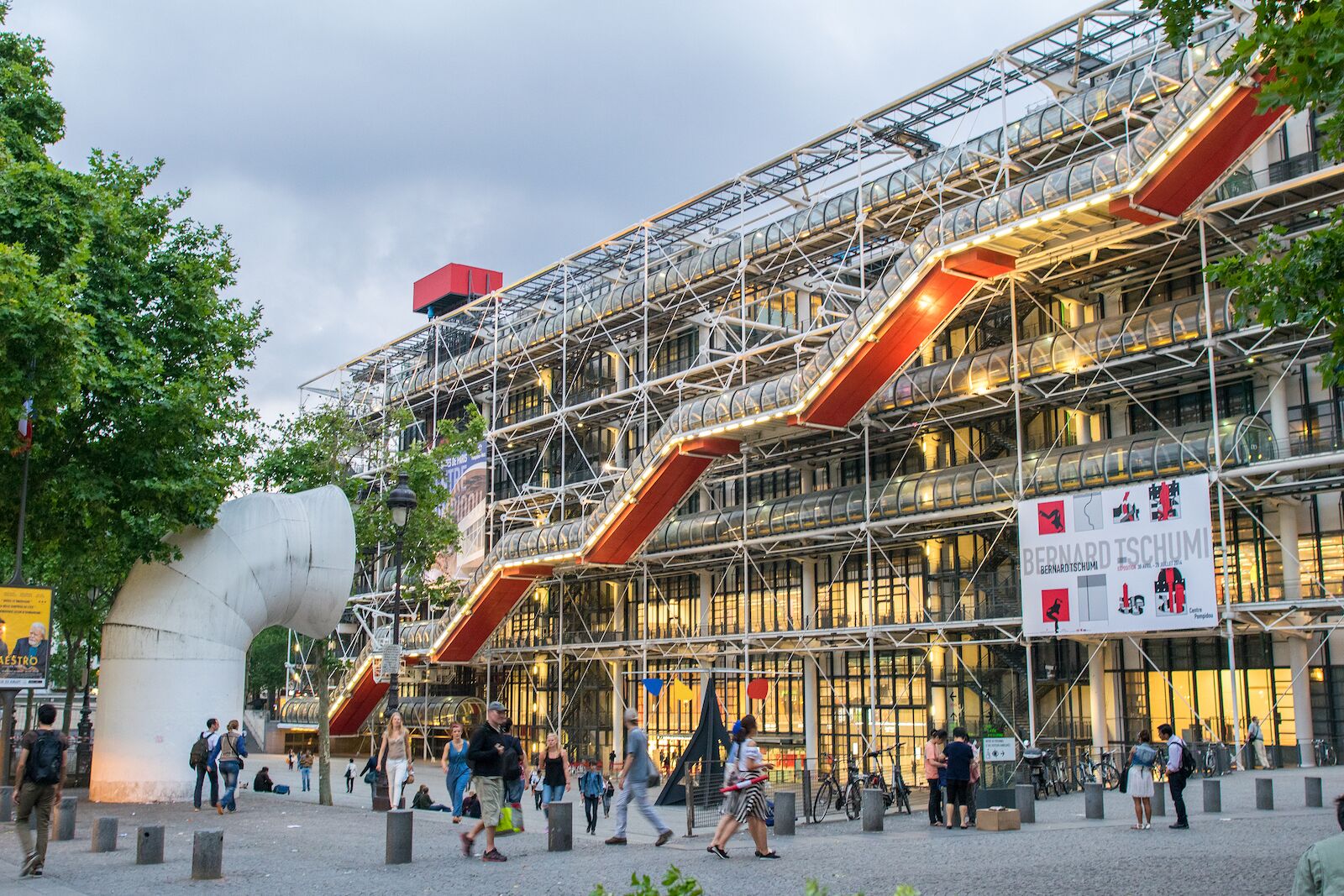 Paris museums: The famous exterior of the Centre Pompidou, a museum of Modern art located in Paris