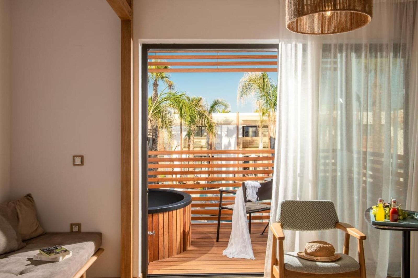 Suite and balcony at Stella Island Luxury Resort and Spa