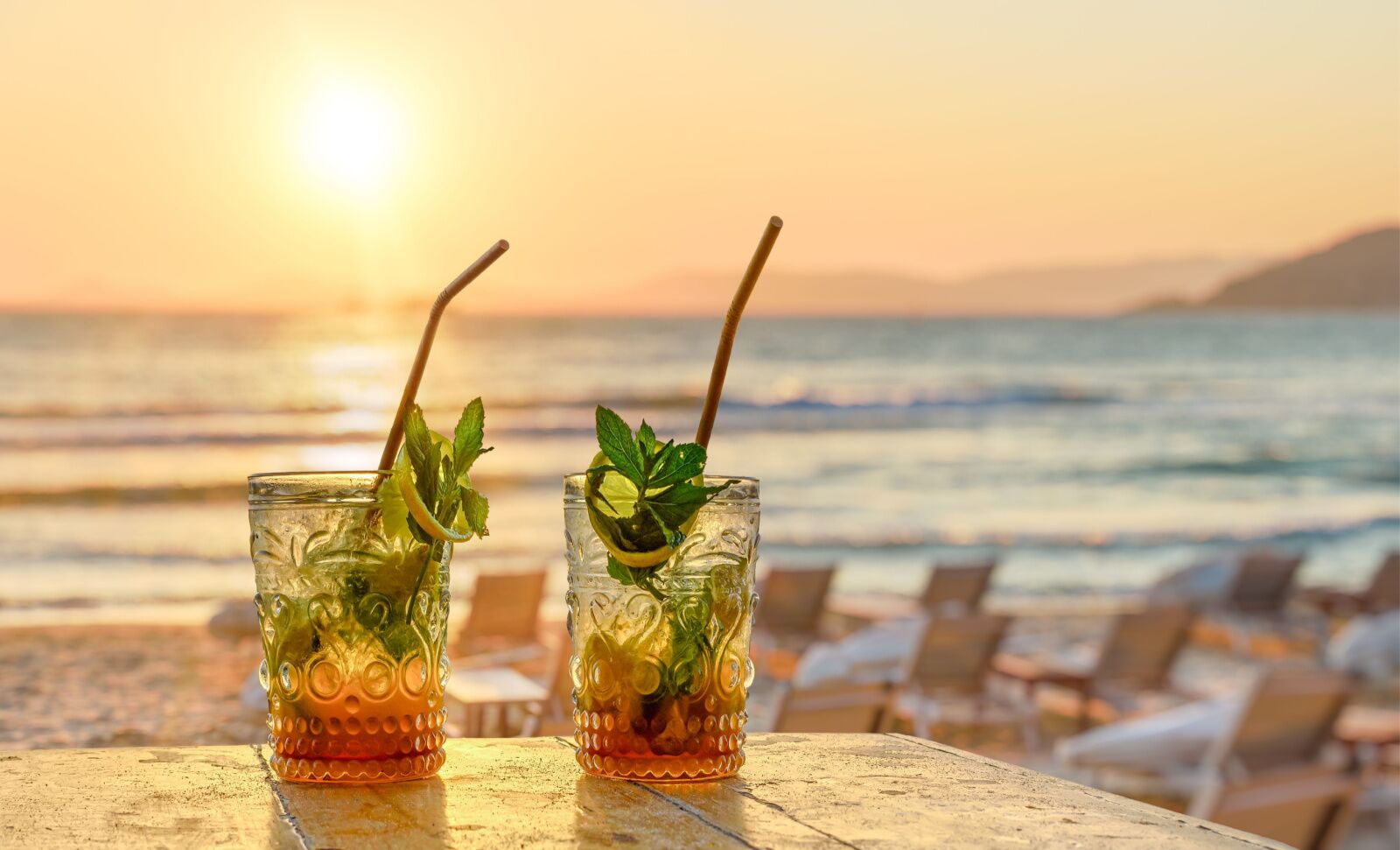 Cocktails on the beach are best saved for after the destination marathons