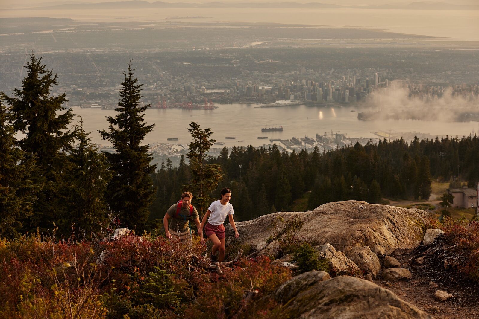 vancouver parks - hikers at grouse mountain