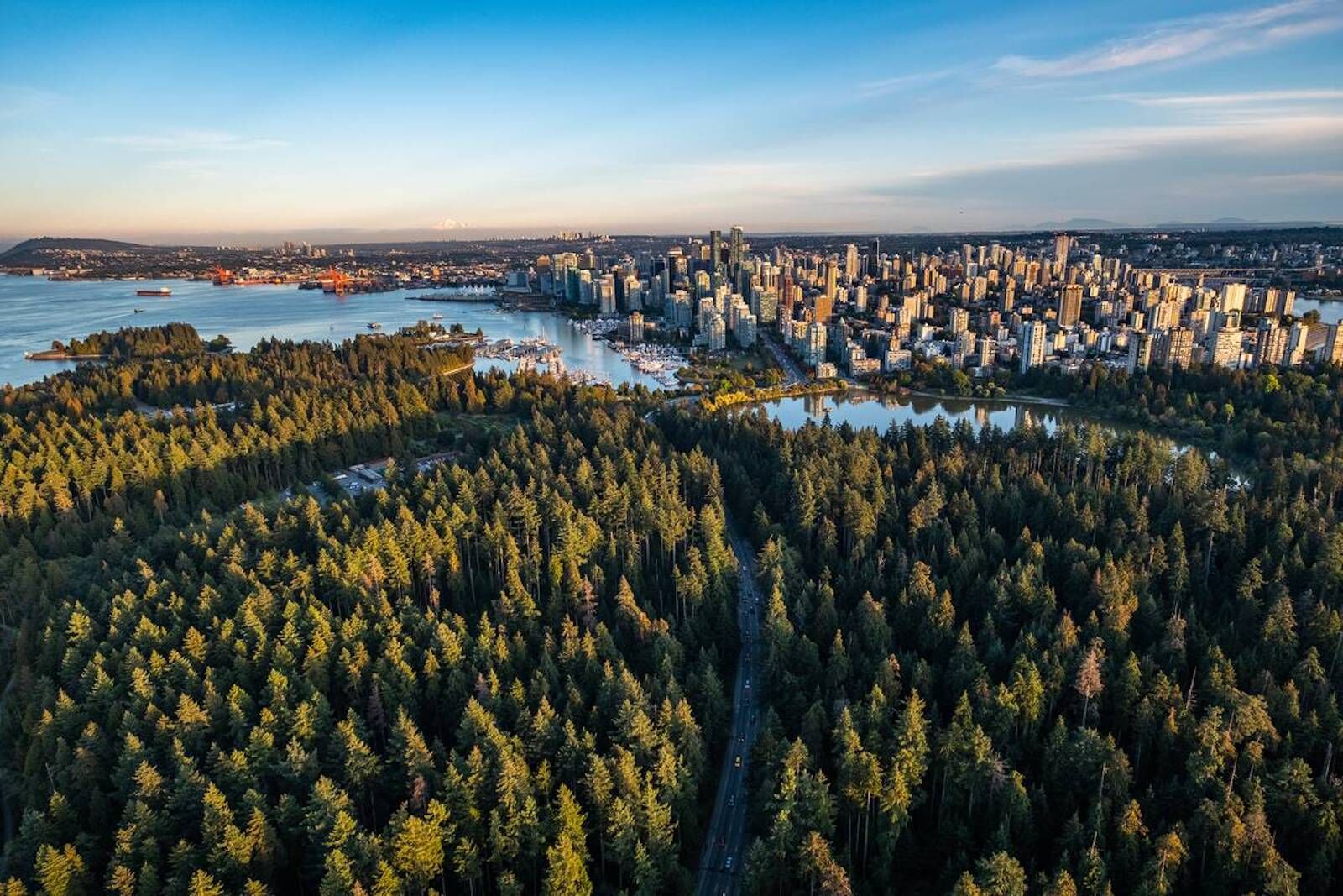 Aerial photo of Vancouver including Stanley Park