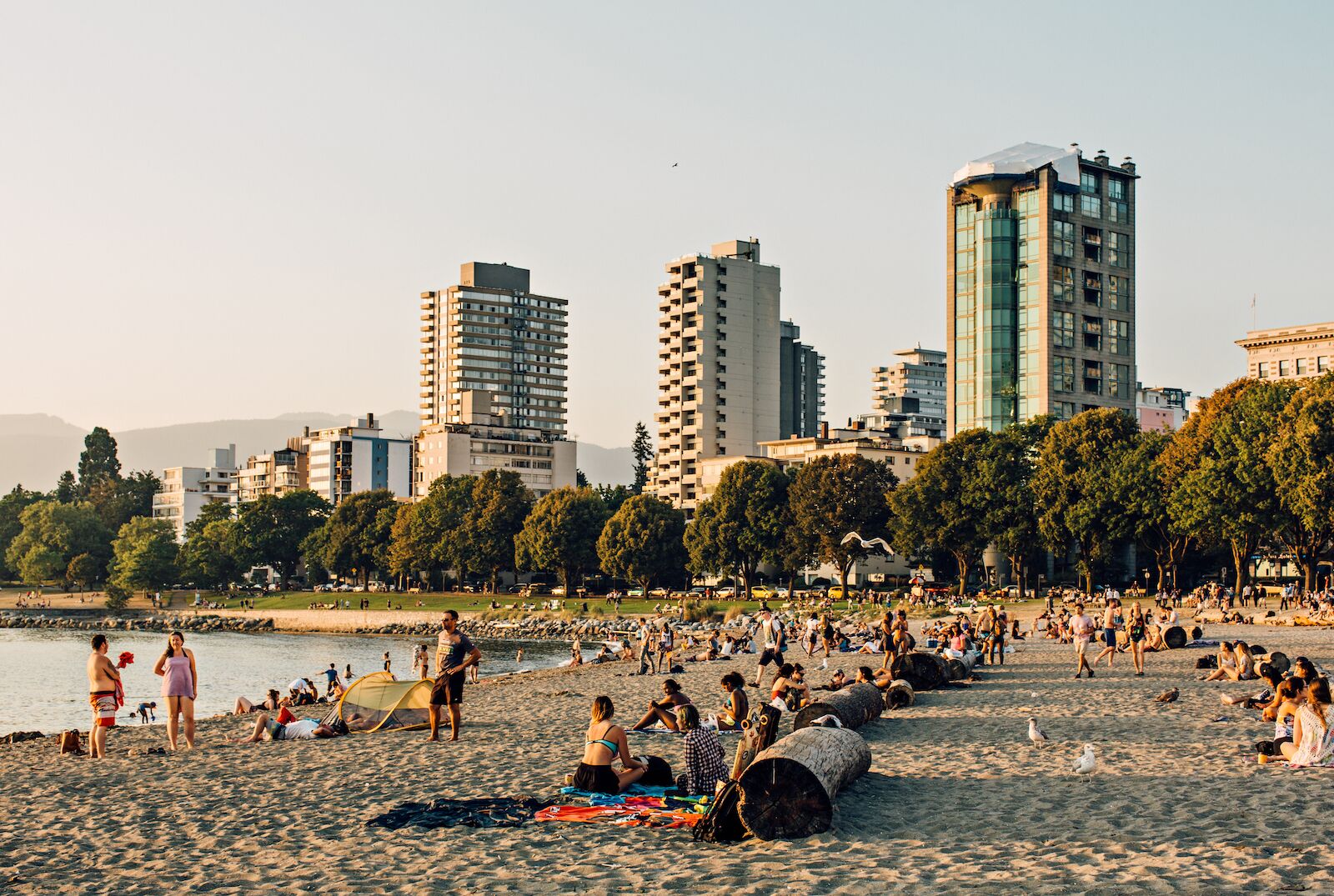 english bay beach - one of the best vancouver parks in summer