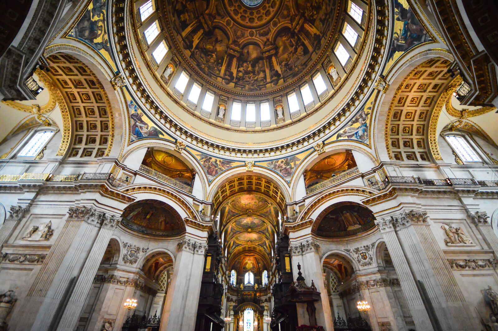 Inside St Paul's Cathedral in London