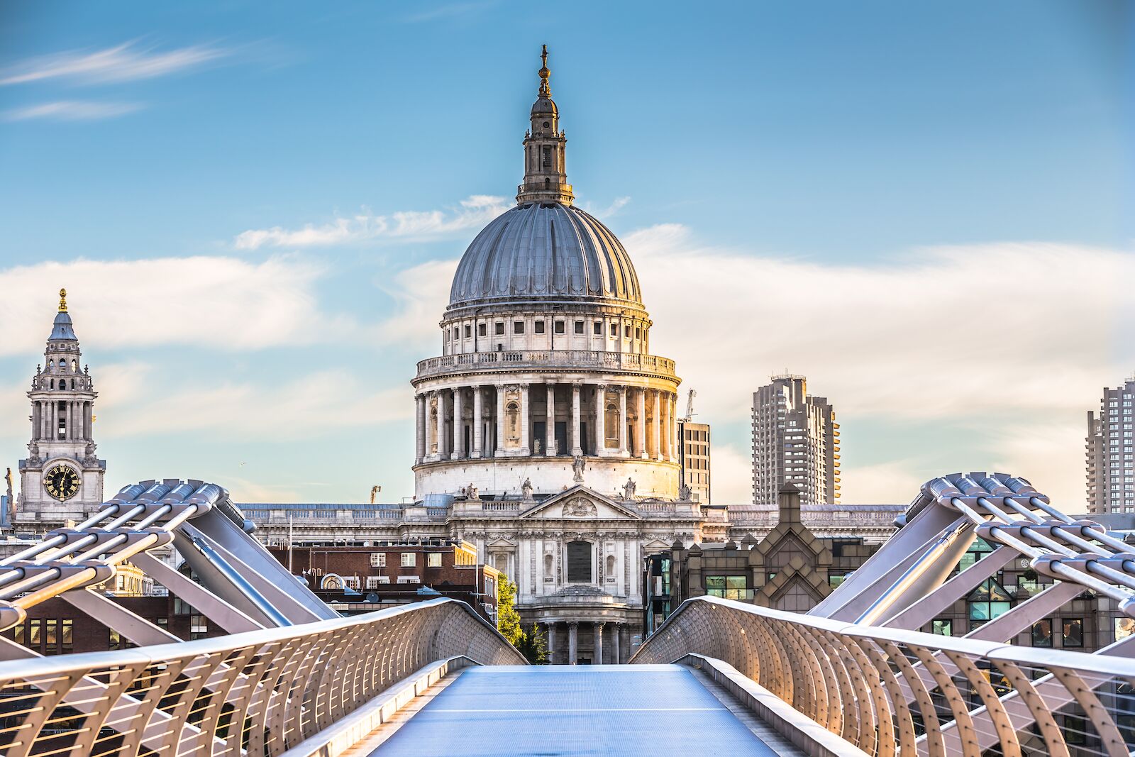 St. Paul's Cathedral as seen from the Millennium Bridge in London