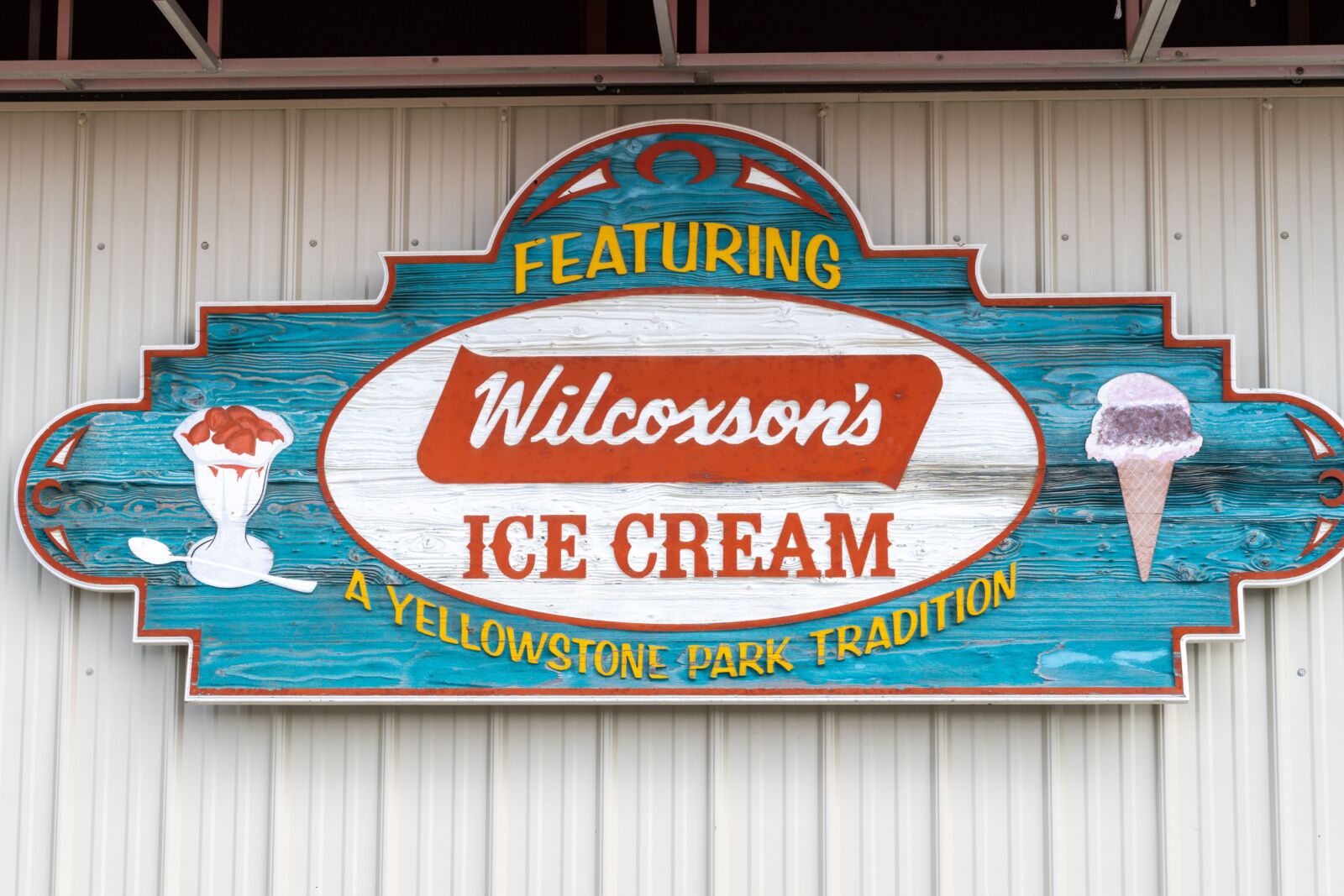 yellowstone ice cream sign