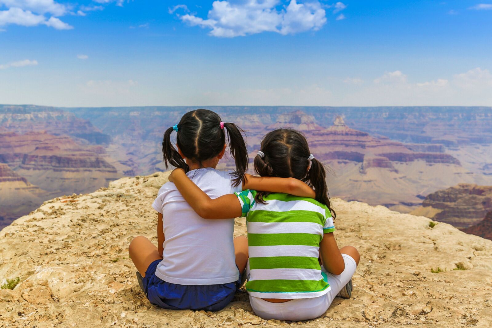 fourth grade national park pass girls at grand canyon