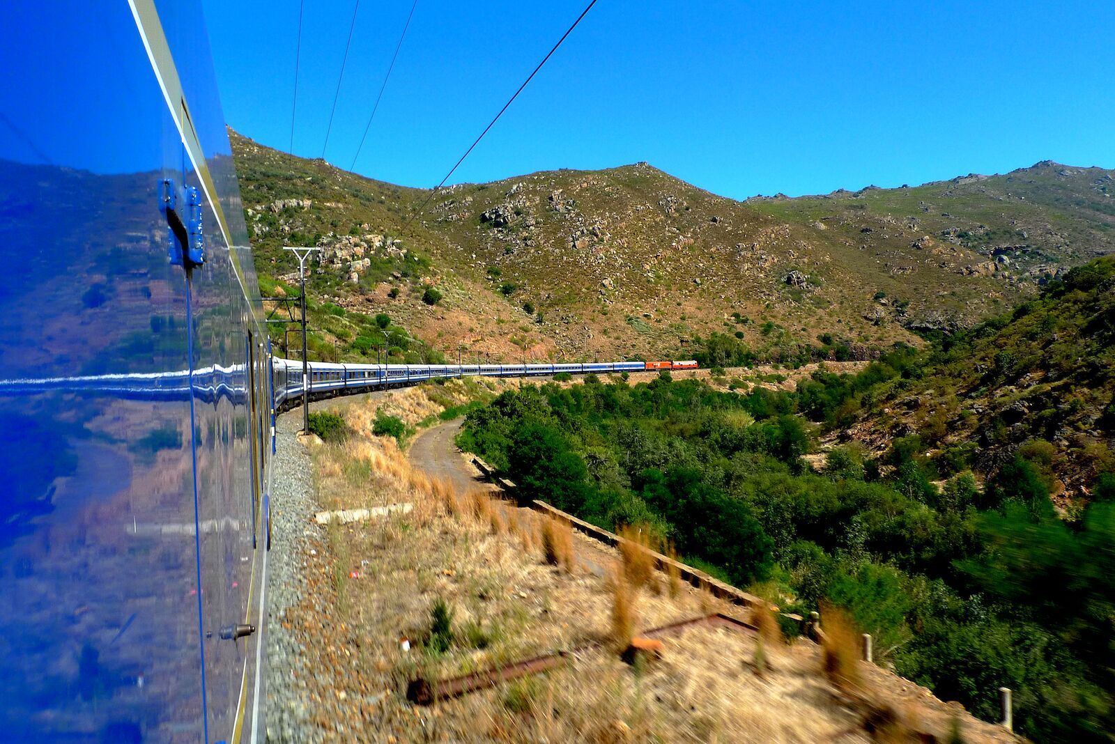 View of the Blue Train in South Africa