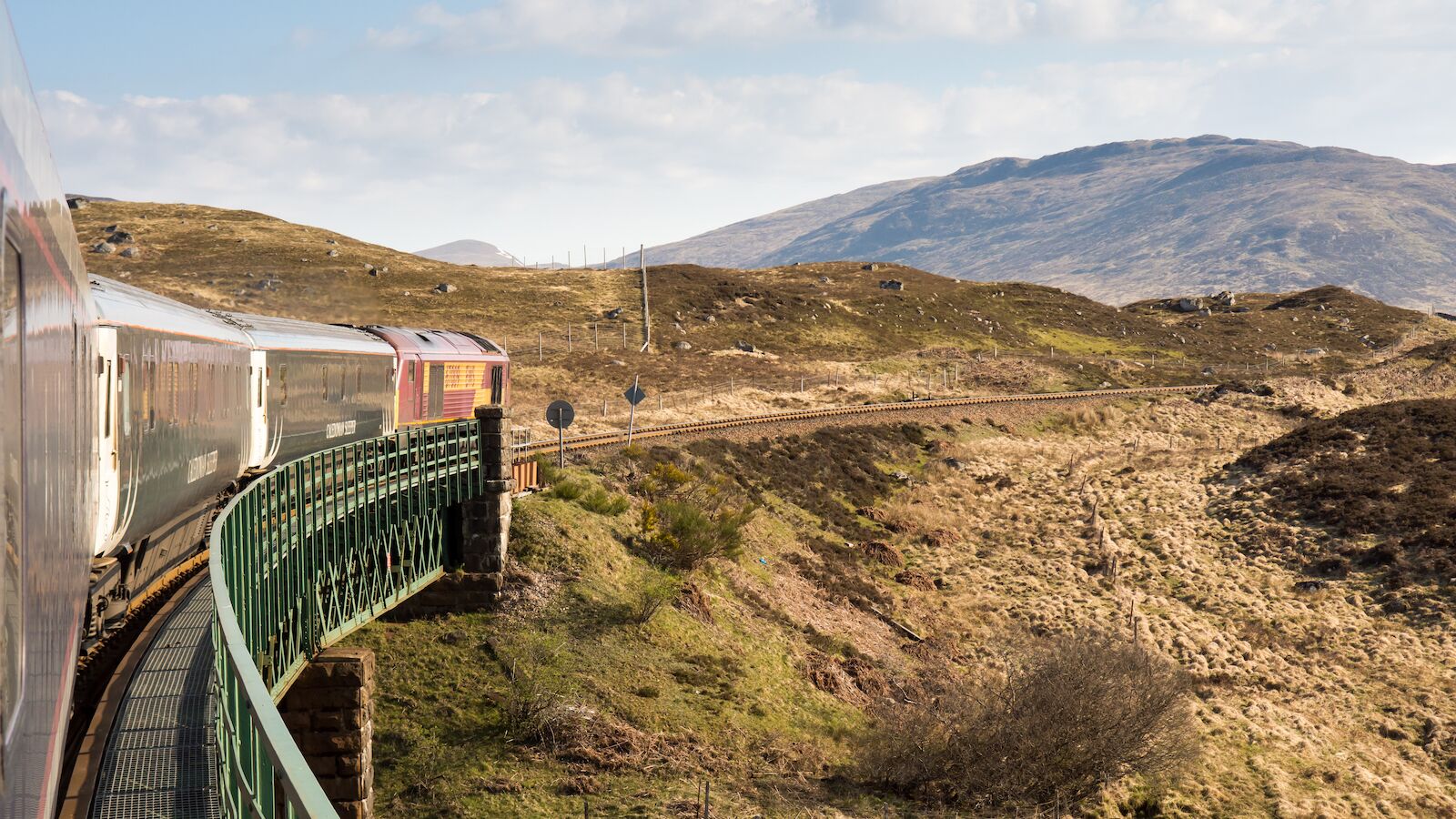 View of the Caledonian Sleeper, the London to Scotland sleeper train