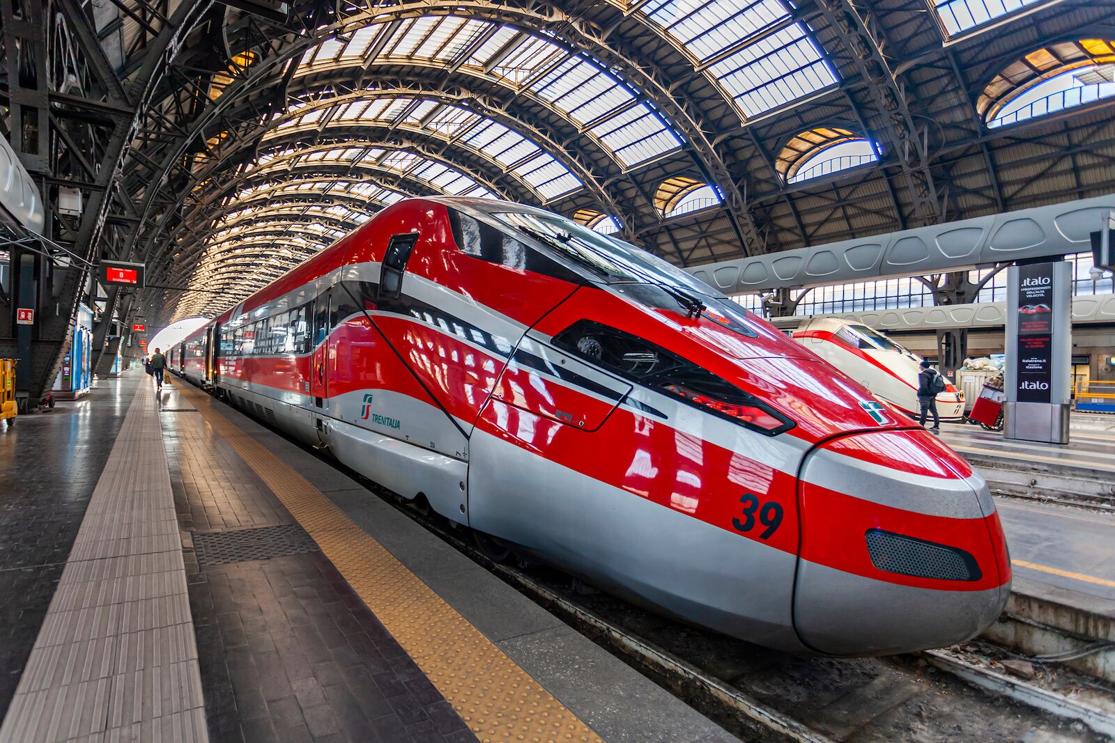 Frecciarossa Italian high-speed train in Milan
