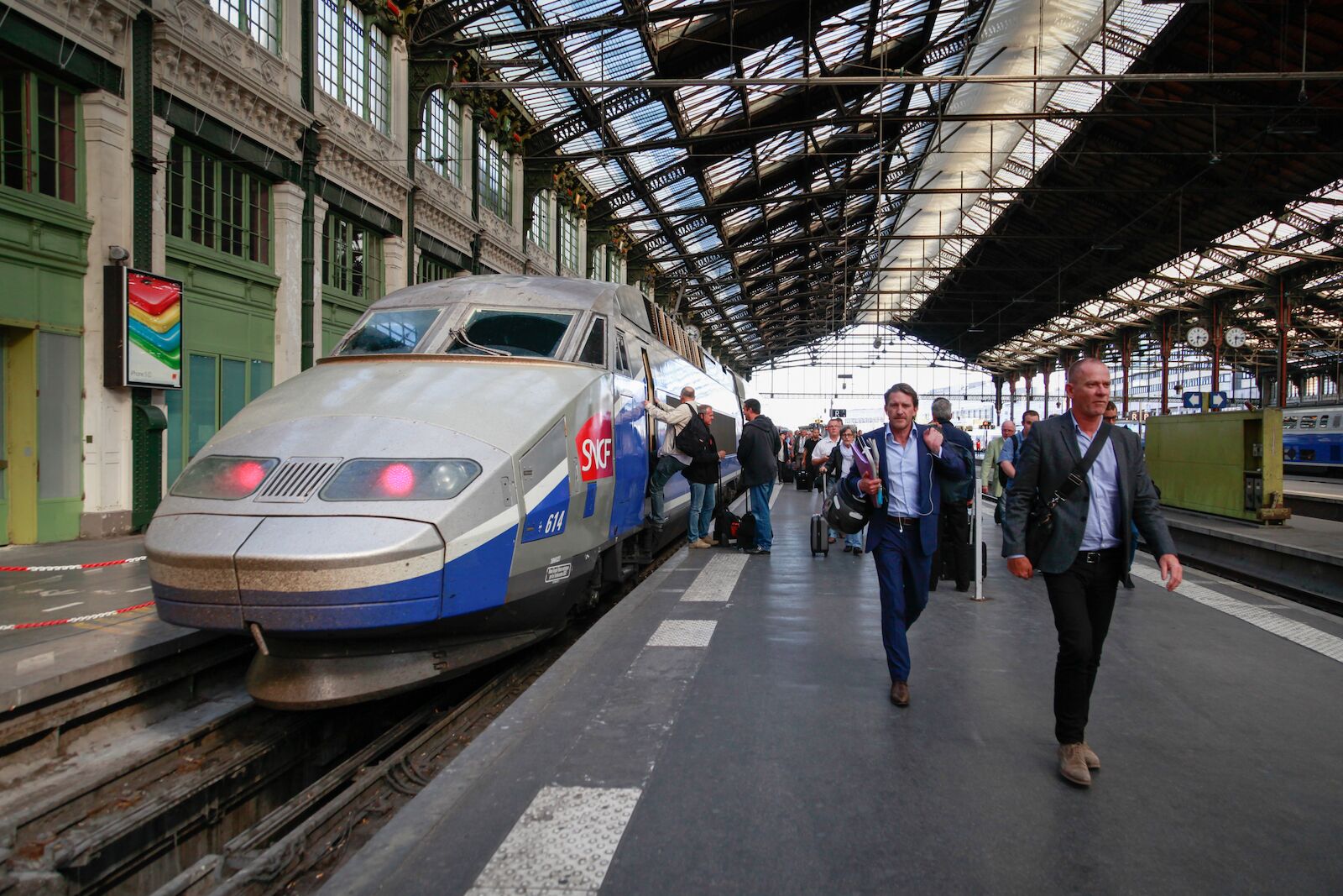 TGV high-speed train in Gare de Lyon in Paris