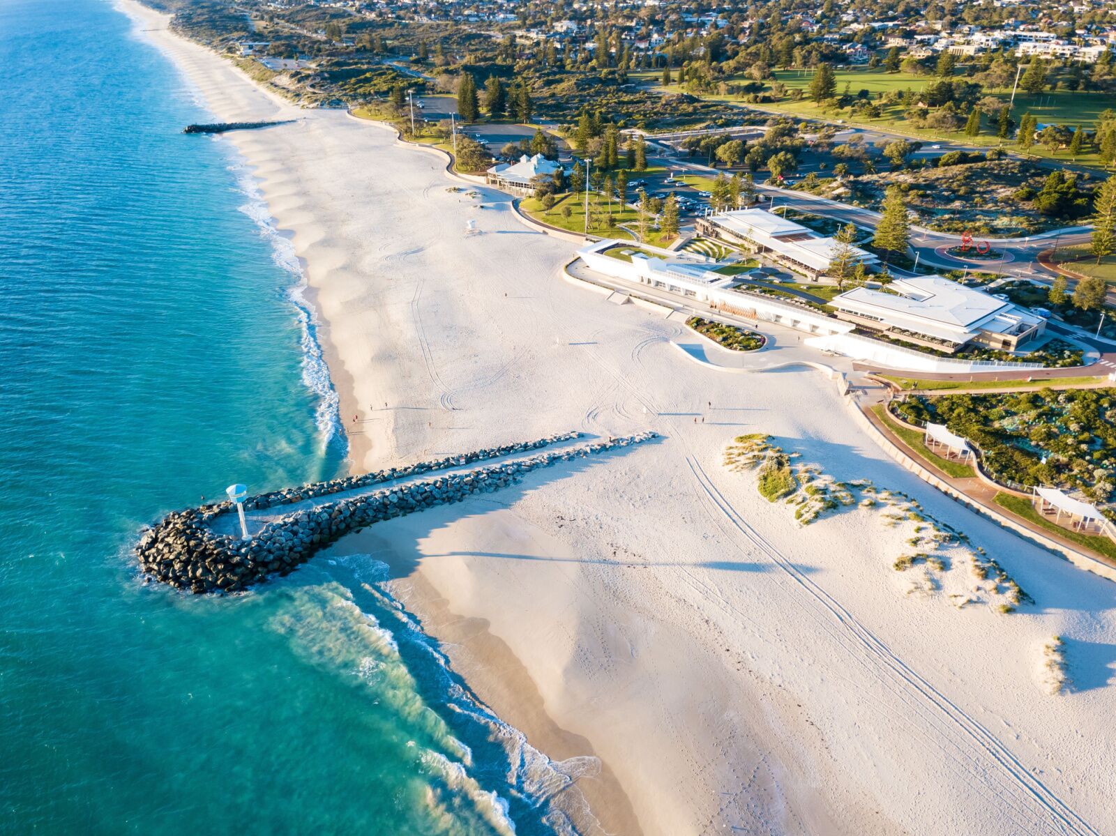 best parks in perth - city beach aerial