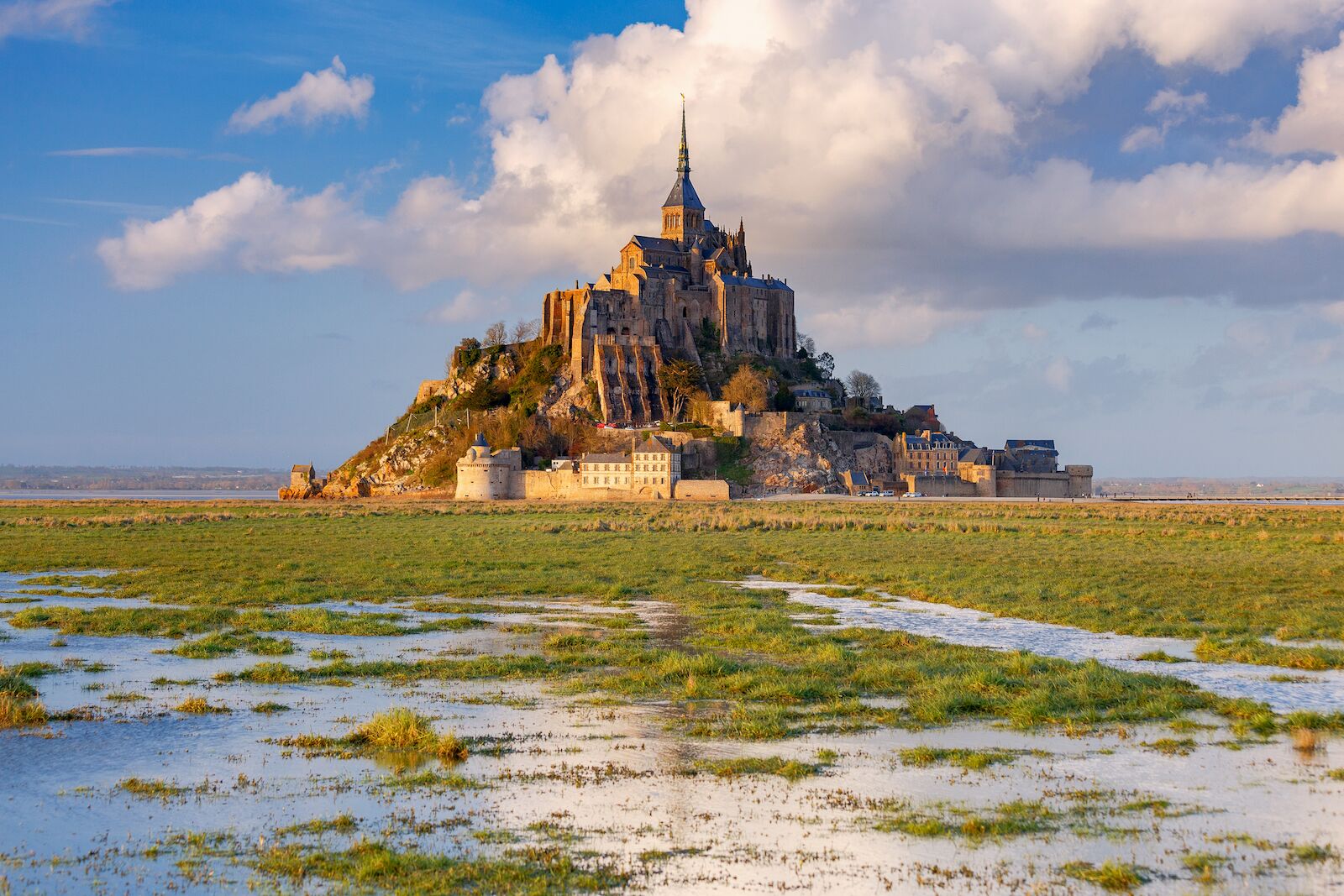 View of Mont-Saint-Michel in France