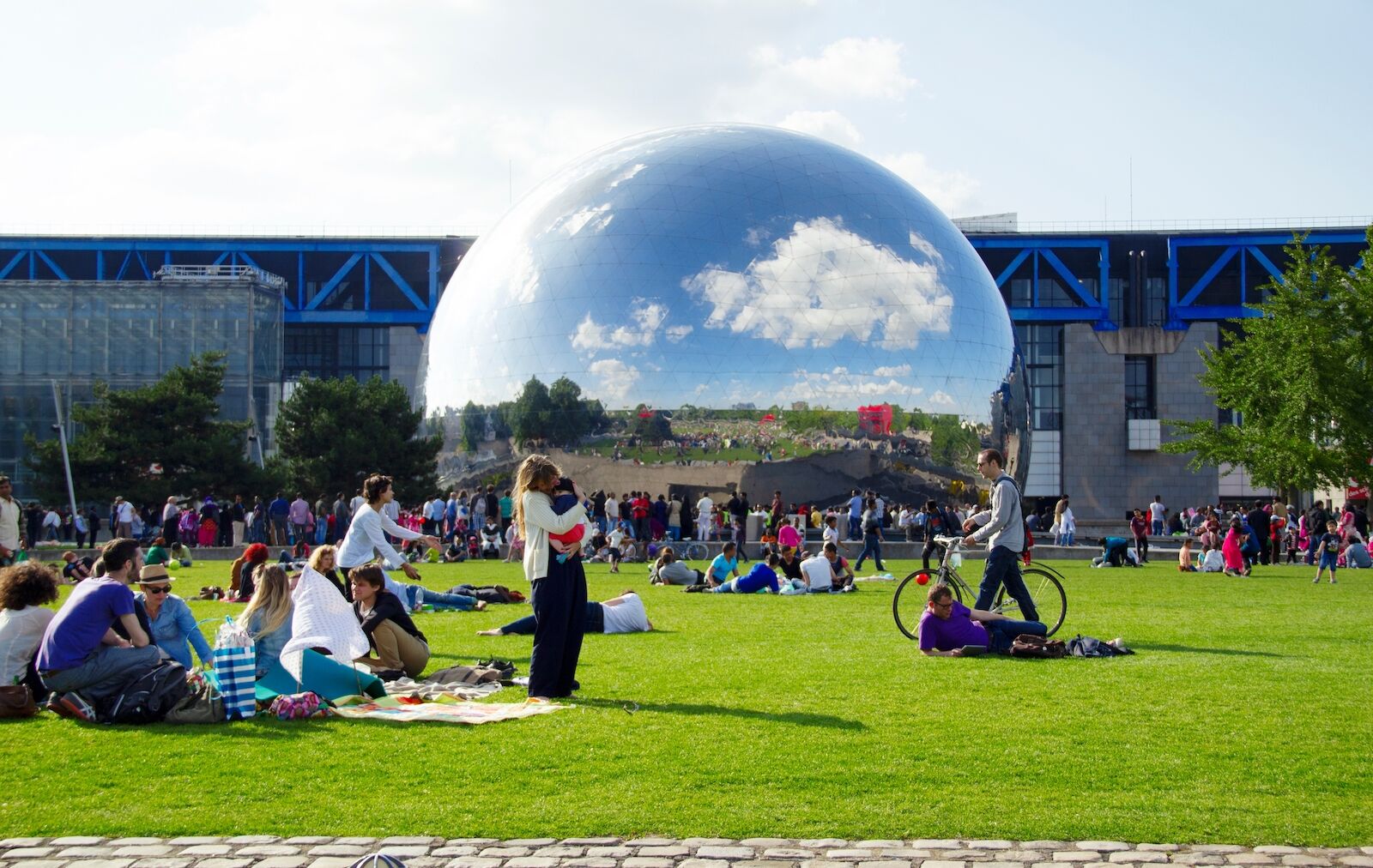 Parc de la Villette in Paris where there are outdoor movie screenings in the summer